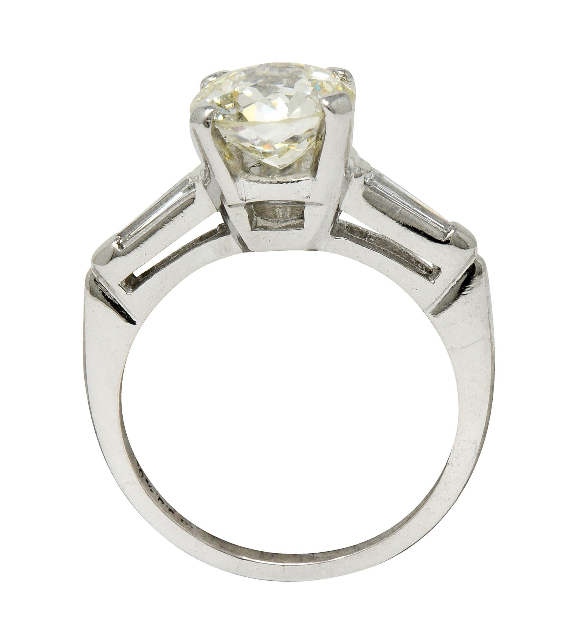 1.82 Carat Jubilee Cut Diamond Platinum Engagement Ring GIA 1