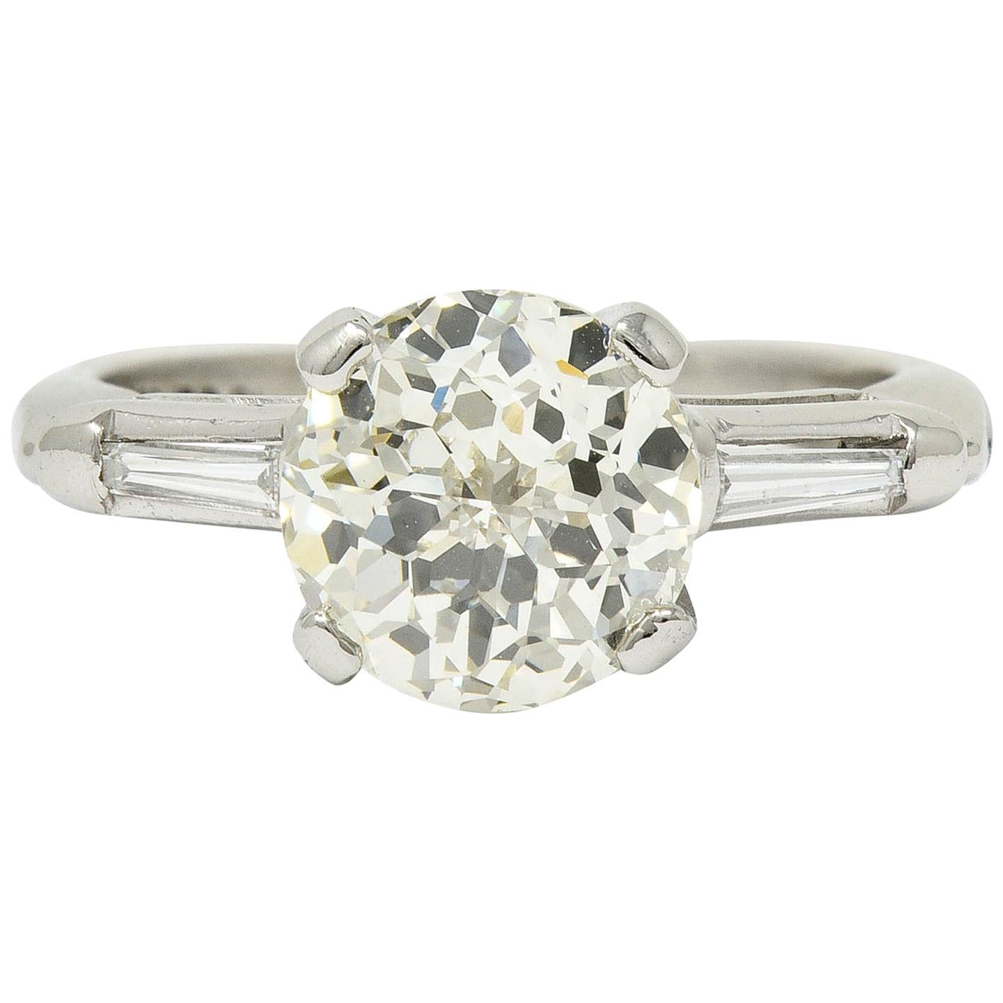 1.82 Carat Jubilee Cut Diamond Platinum Engagement Ring GIA