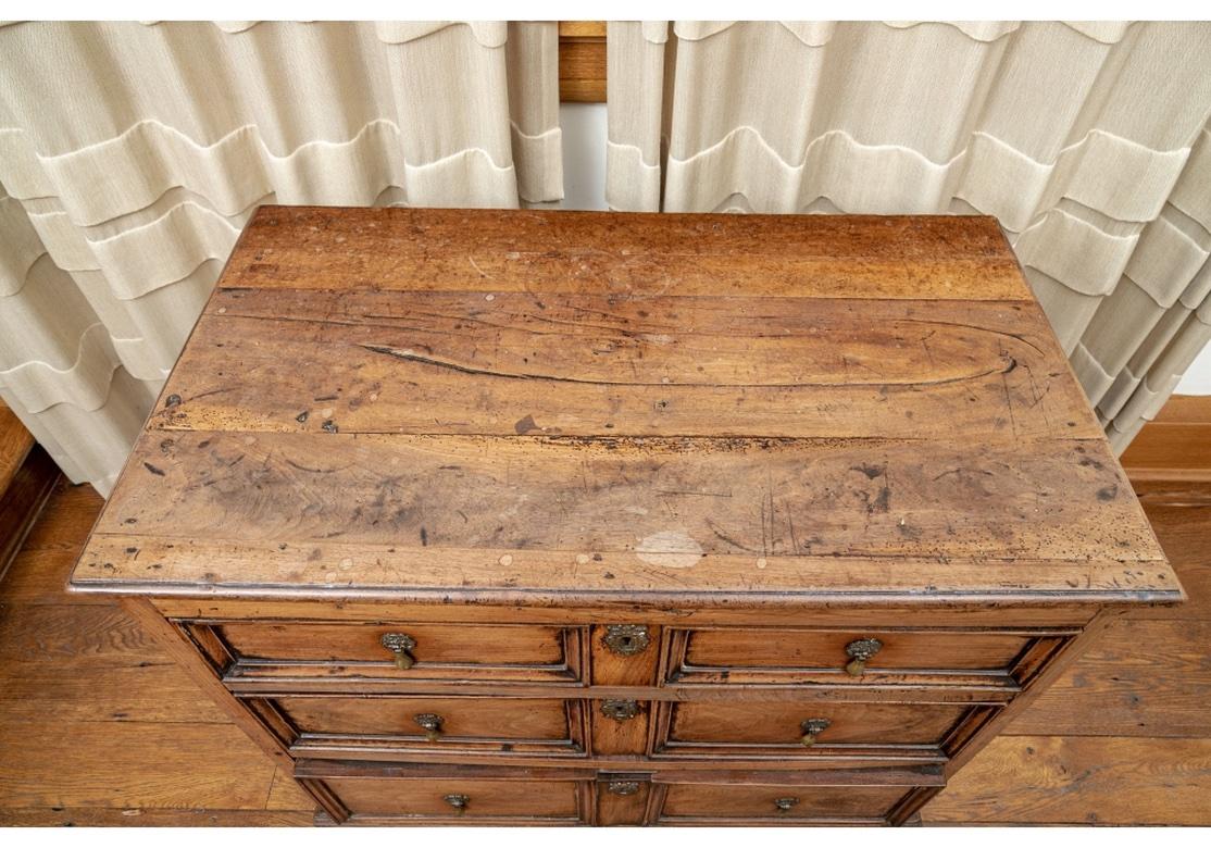 English Extraordinary 18th C. George I Solid Walnut Chest Of Drawers For Sale