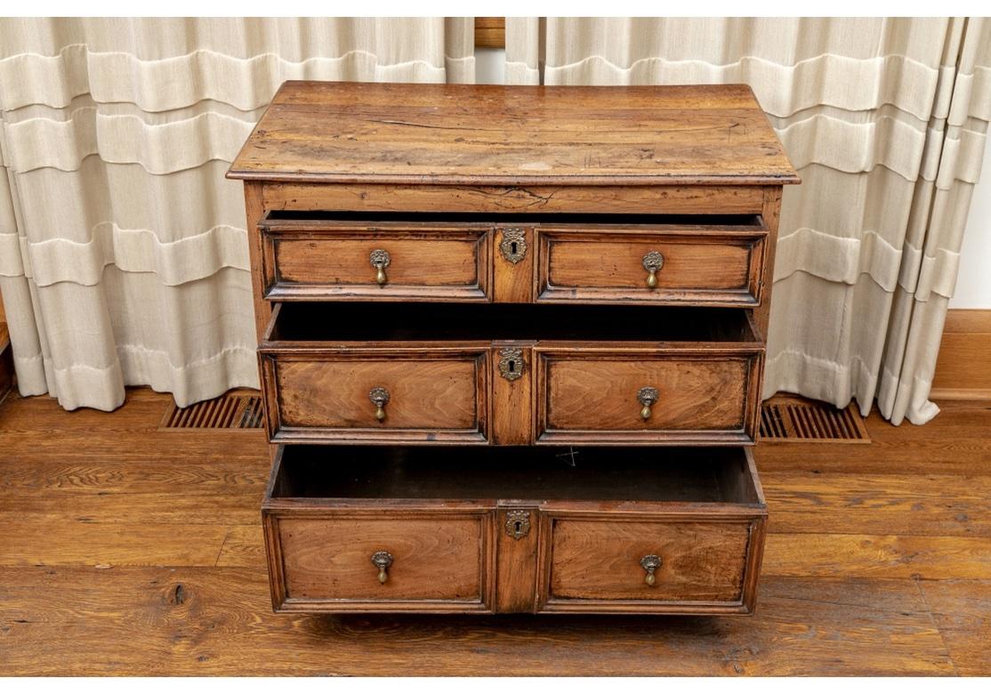 Extraordinary 18th C. George I Solid Walnut Chest Of Drawers For Sale 3