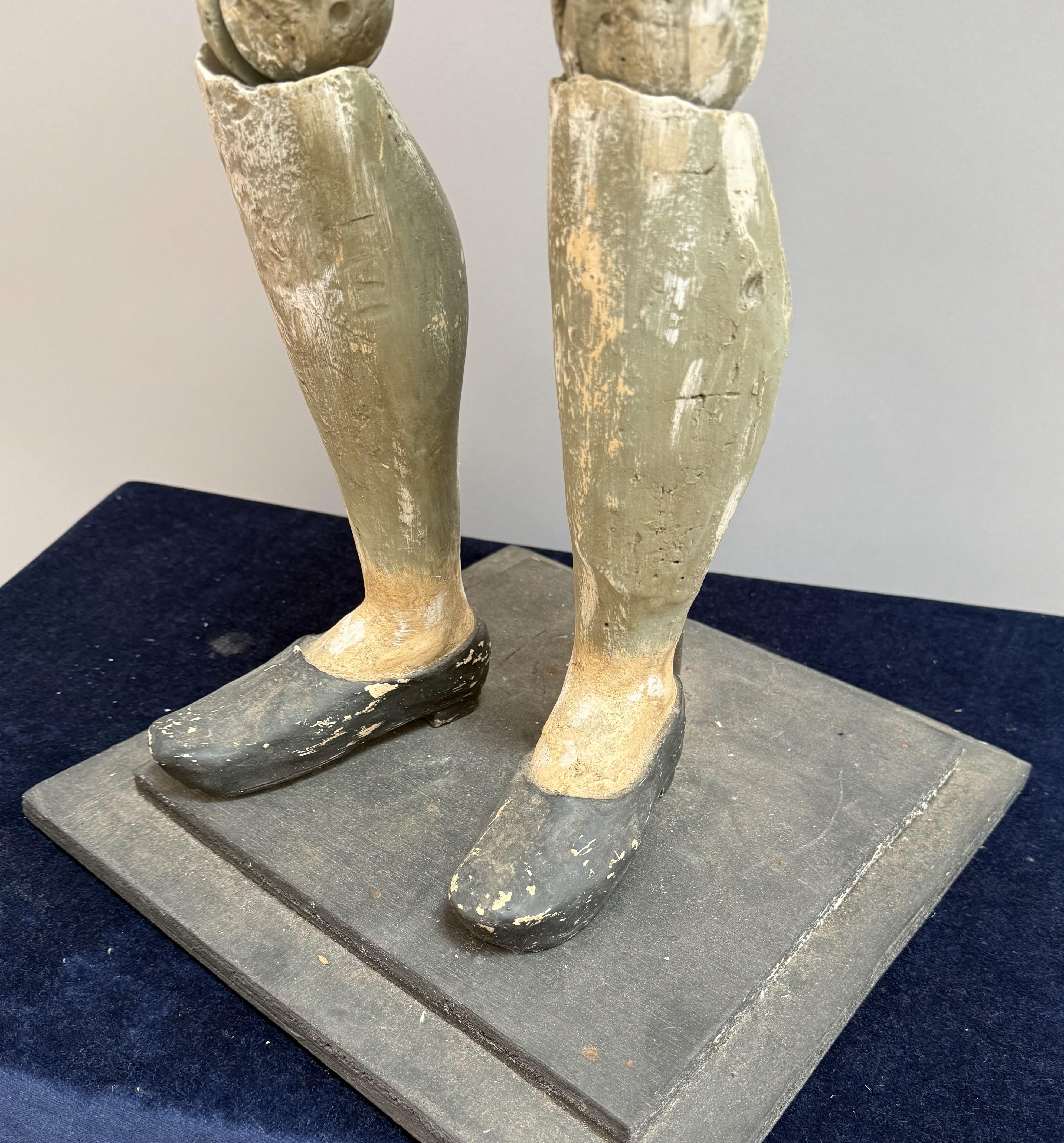Carved Extraordinary 18th Century Spanish Wooden Mannequin For Sale