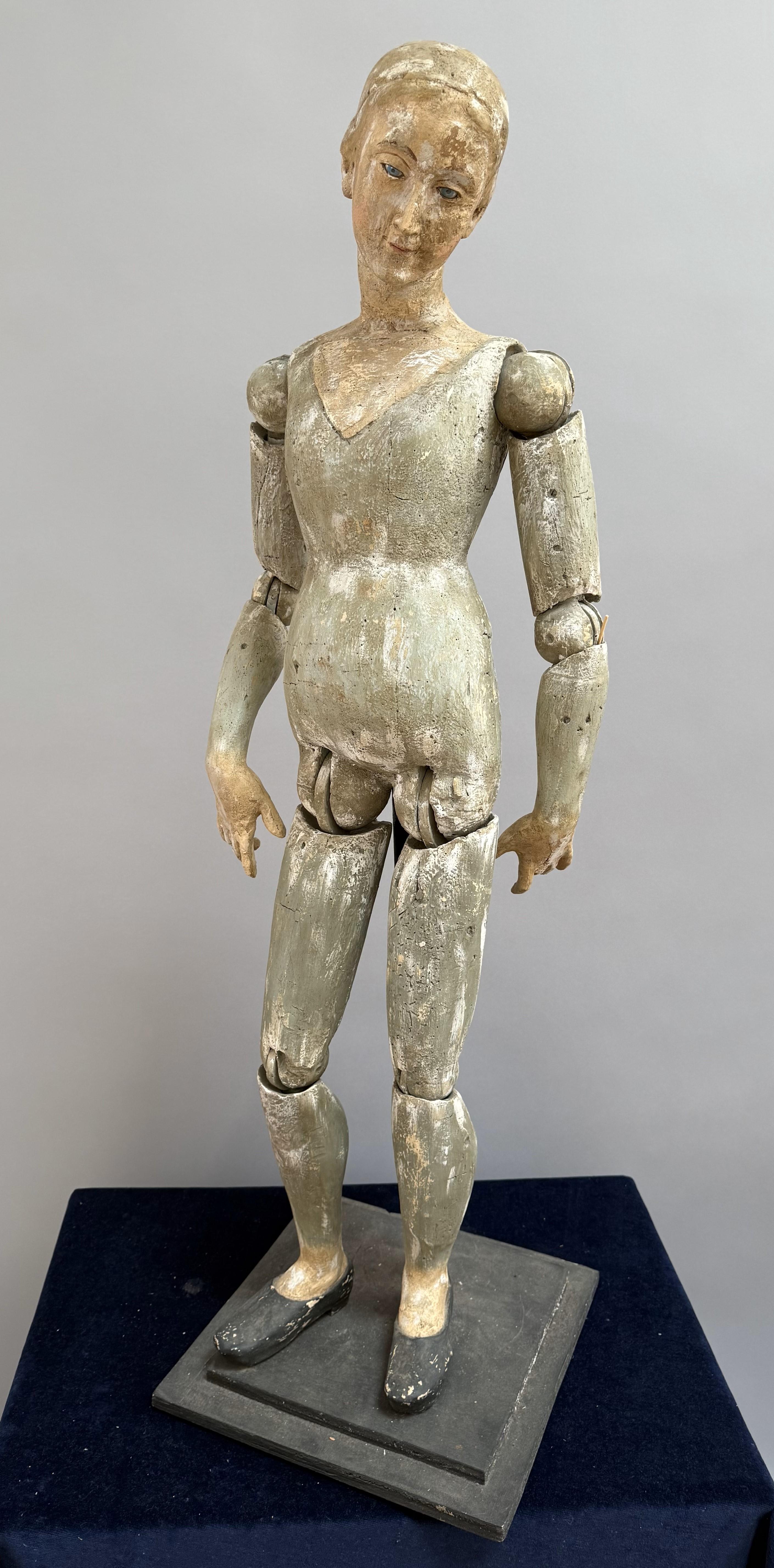 Extraordinary 18th Century Spanish Wooden Mannequin For Sale 2