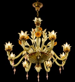 Straordinario lampadario di Murano degli anni '50