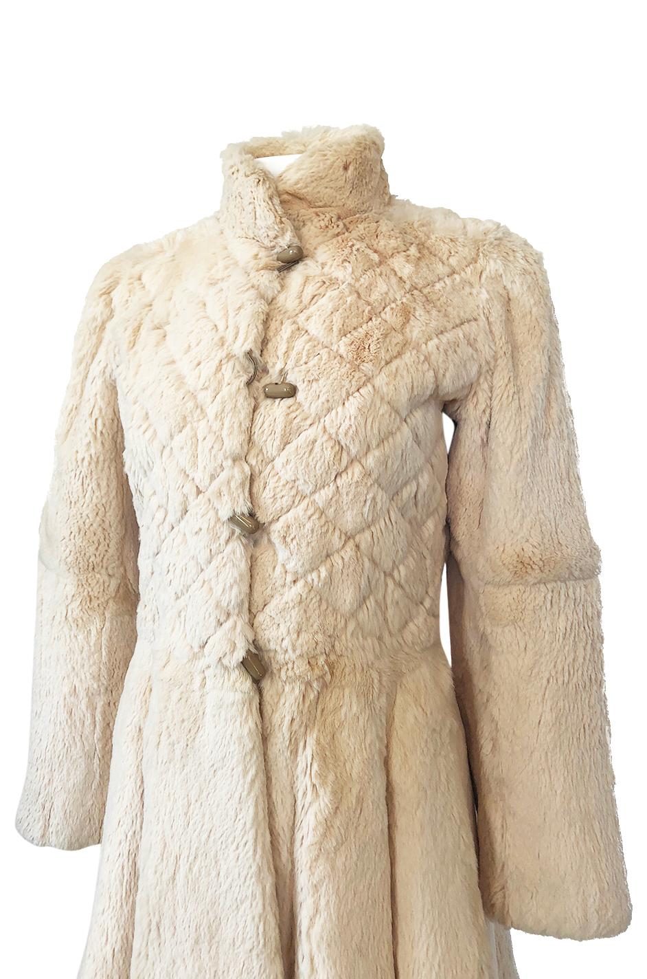 Extraordinary 1970s Emanuel Ungaro Sheared Fur Soft Taupe Cream Coat 2