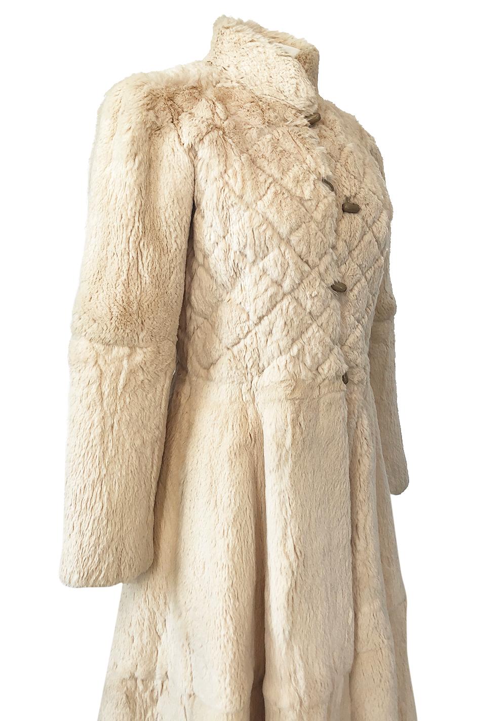 Extraordinary 1970s Emanuel Ungaro Sheared Fur Soft Taupe Cream Coat 3