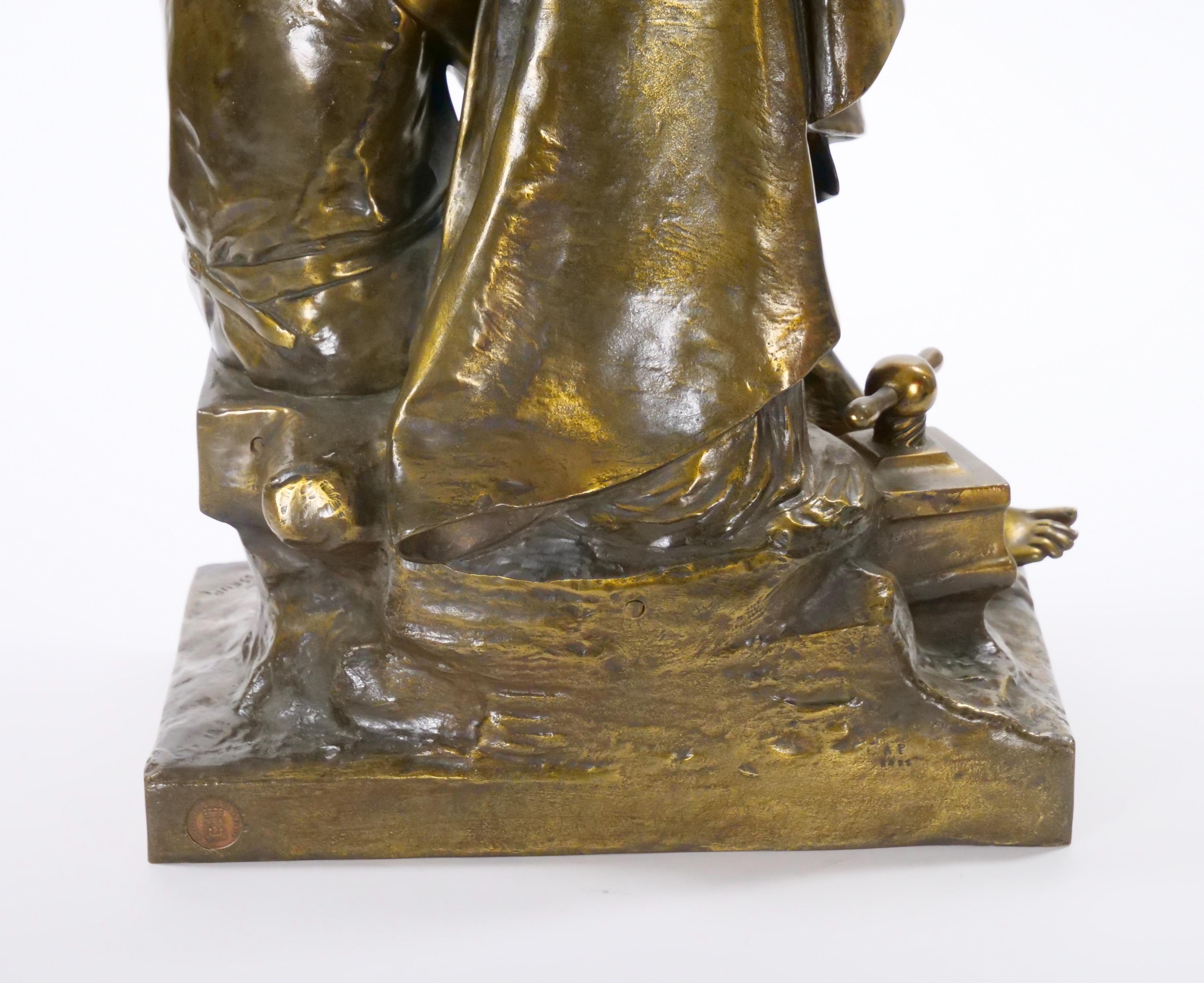 Straordinaria scultura in bronzo del XIX secolo  