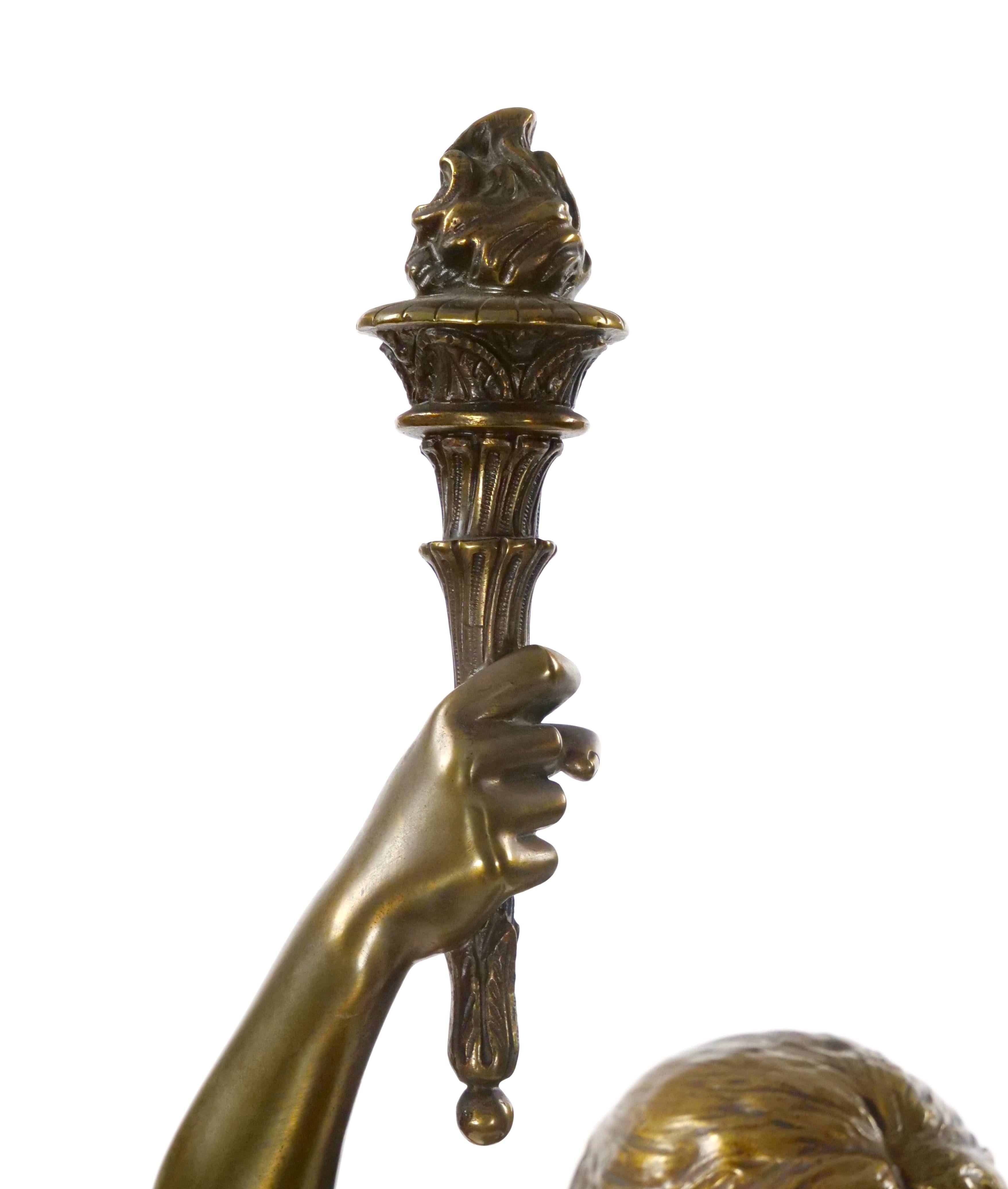 Straordinaria scultura in bronzo del XIX secolo  