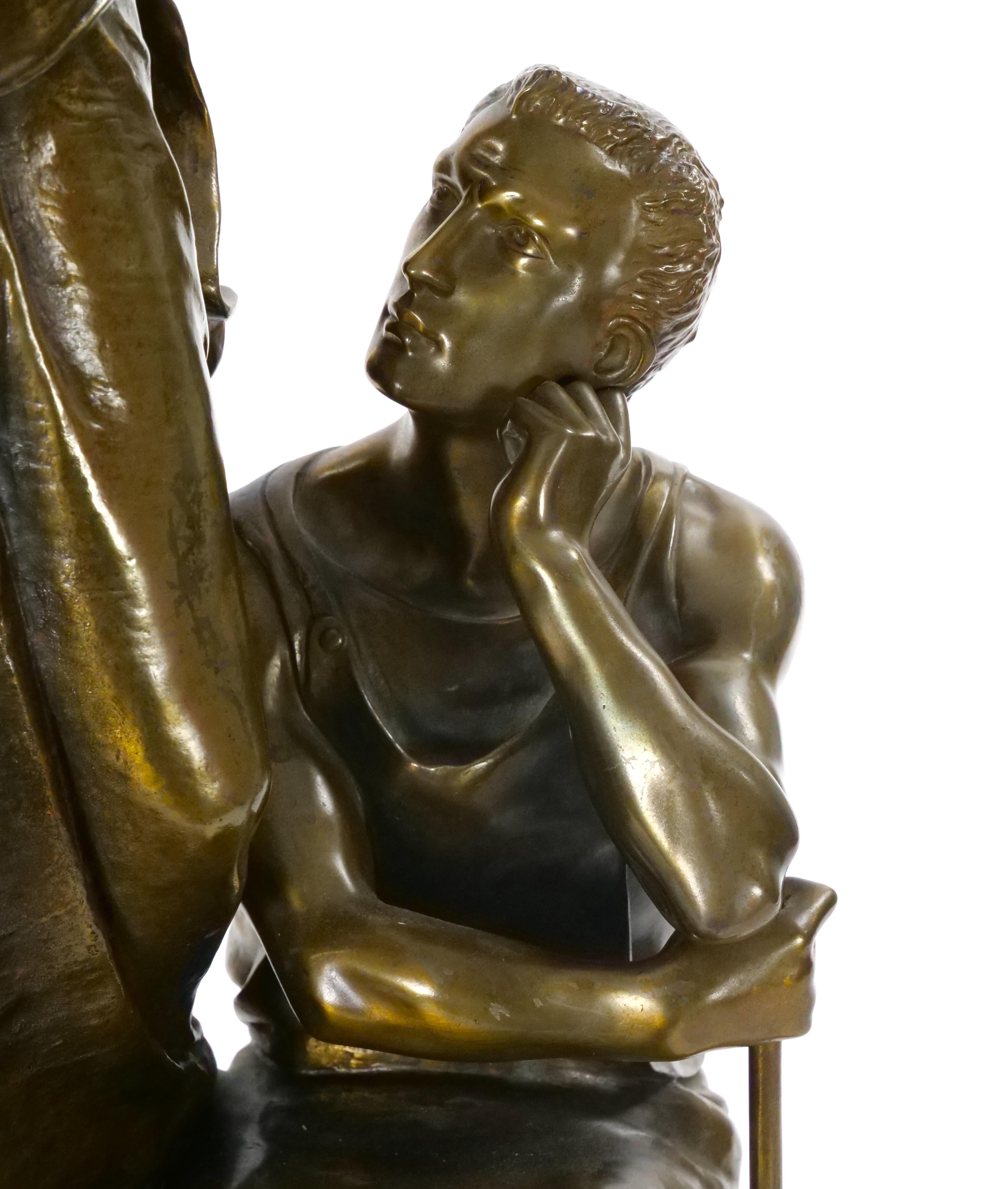 Straordinaria scultura in bronzo del XIX secolo  