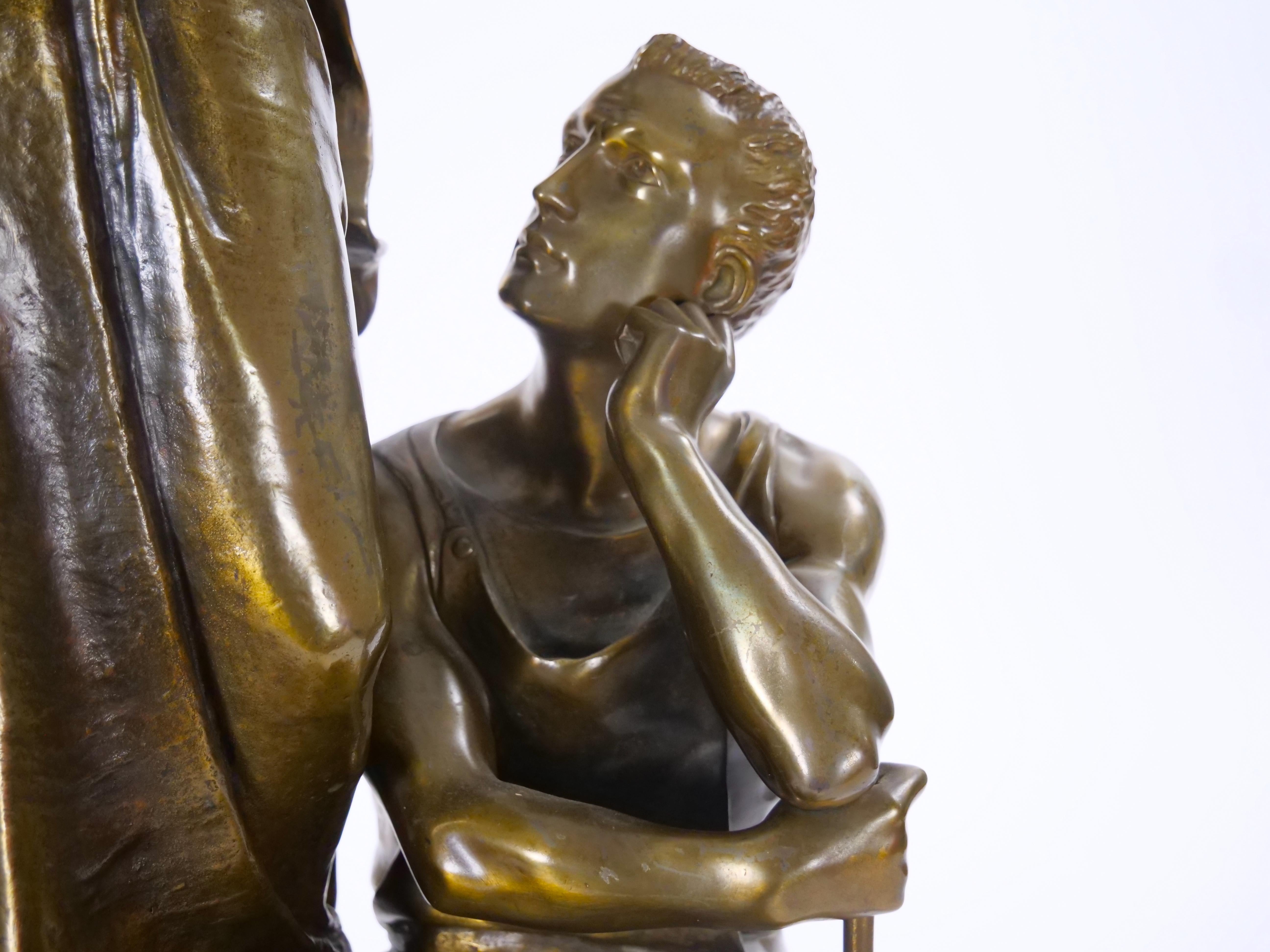 Presentiamo una straordinaria scultura in bronzo della metà del XIX secolo intitolata 