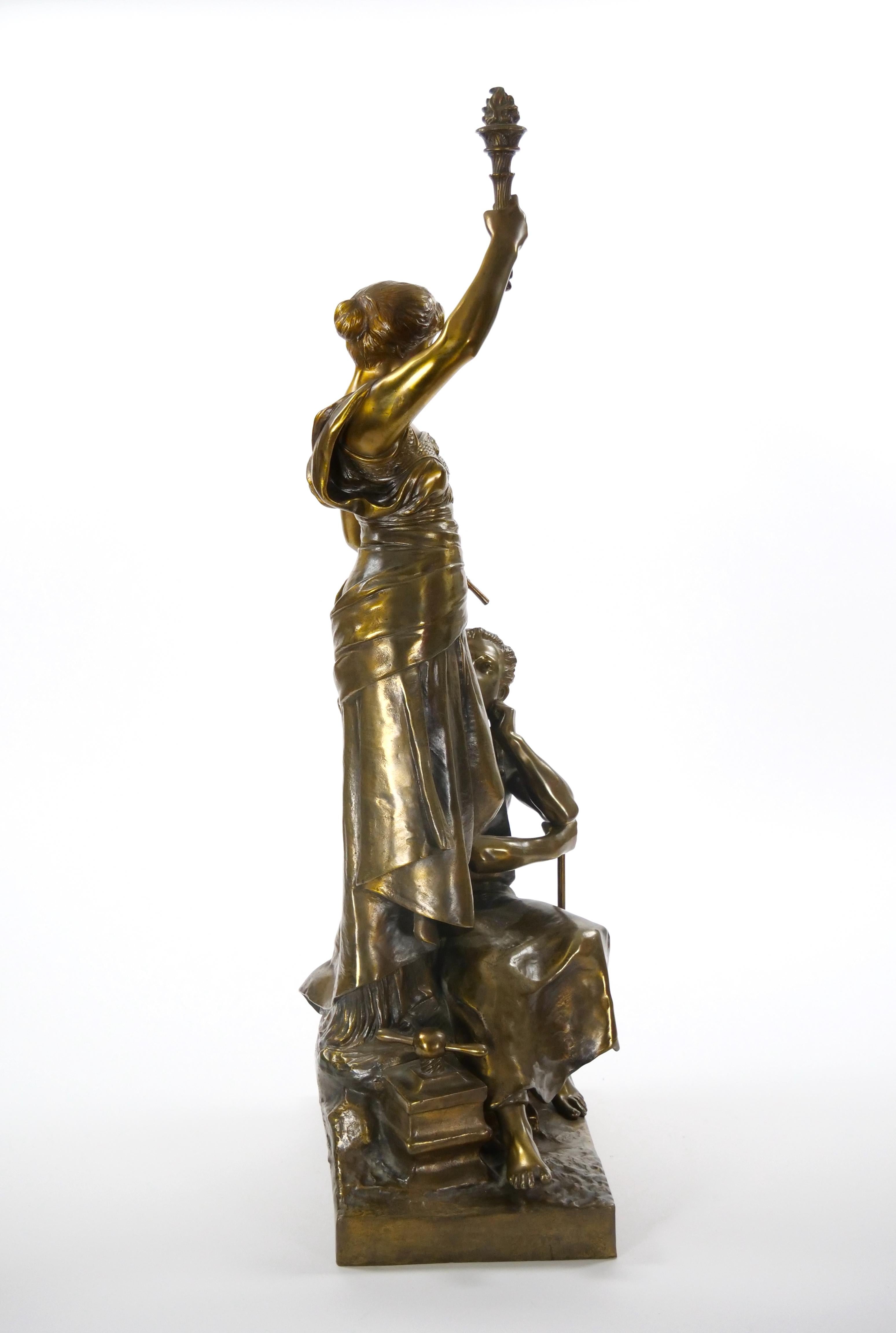 Francese Straordinaria scultura in bronzo del XIX secolo  