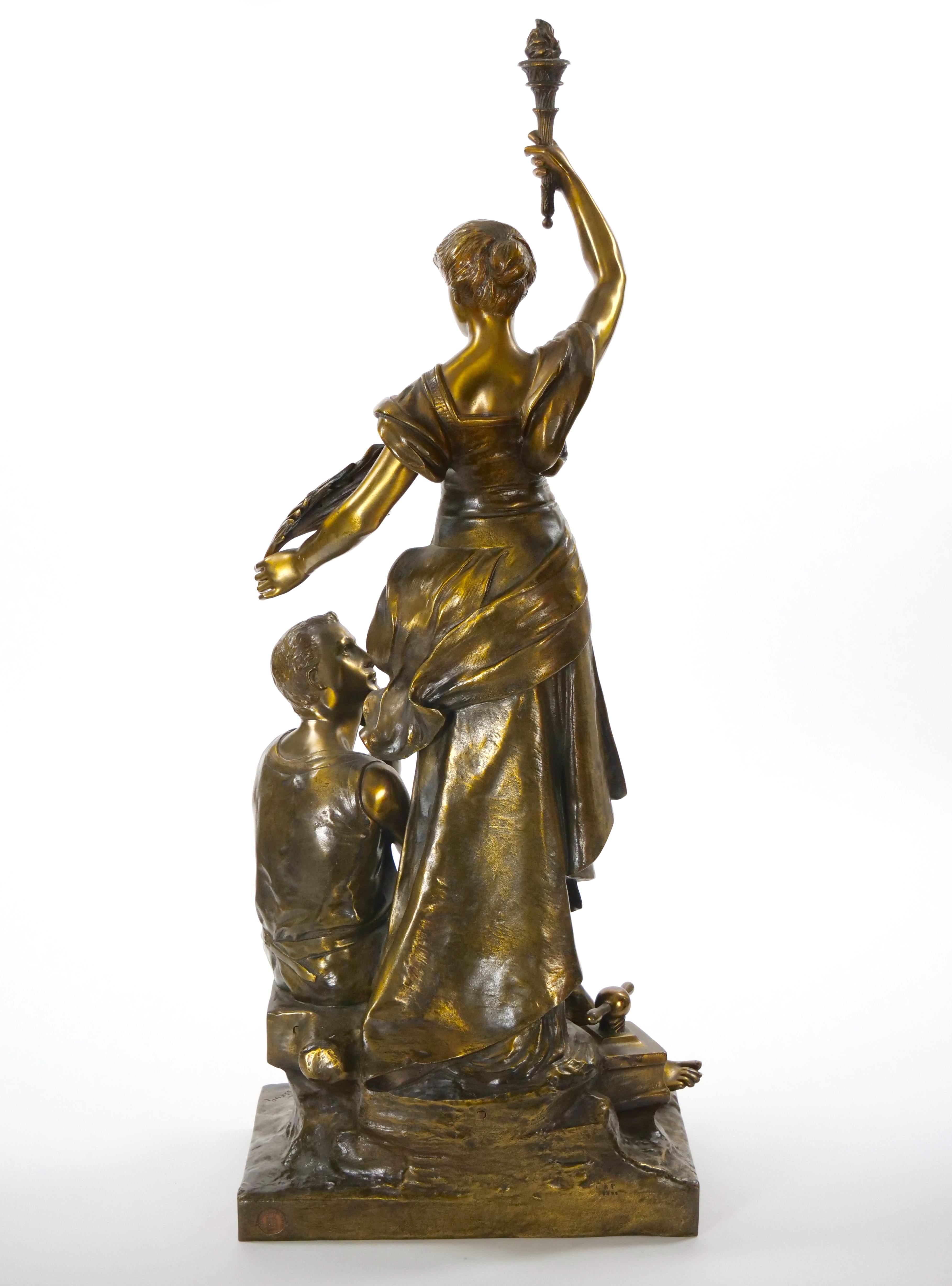 Straordinaria scultura in bronzo del XIX secolo  