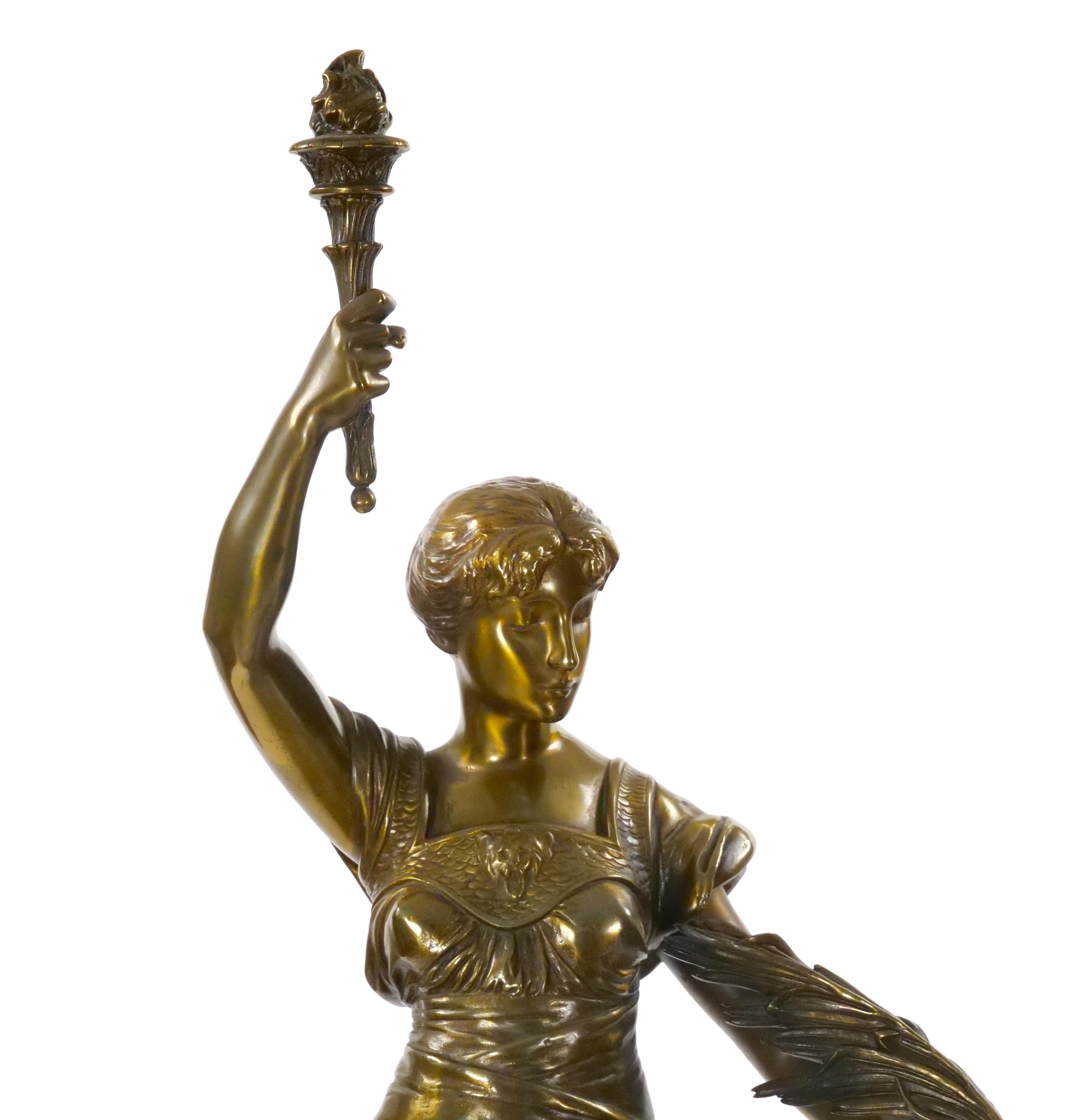Metà XX secolo Straordinaria scultura in bronzo del XIX secolo  