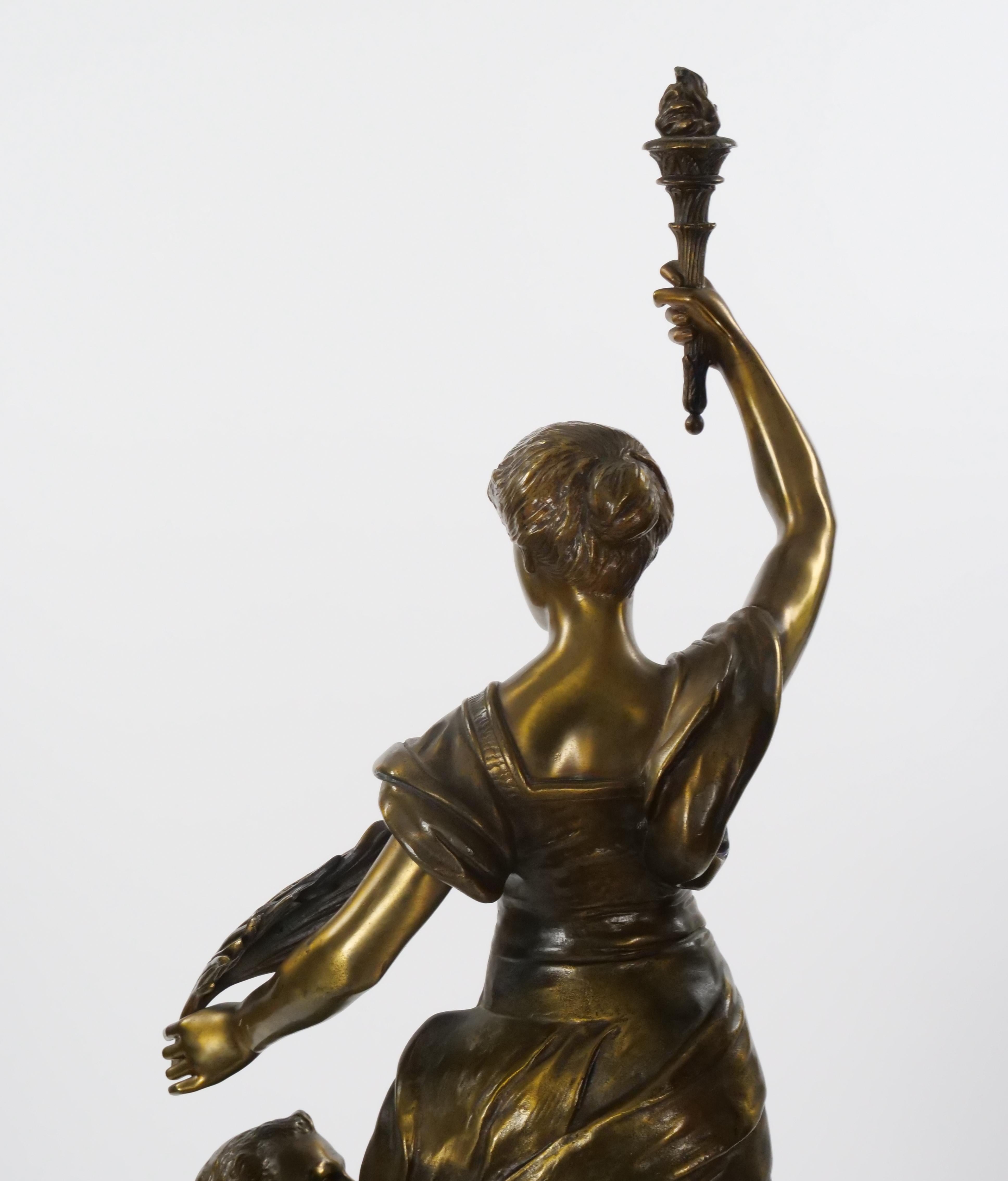 Straordinaria scultura in bronzo del XIX secolo  