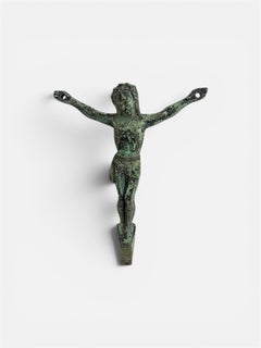 Straordinario Corpus Christi in bronzo patinato del XIX secolo