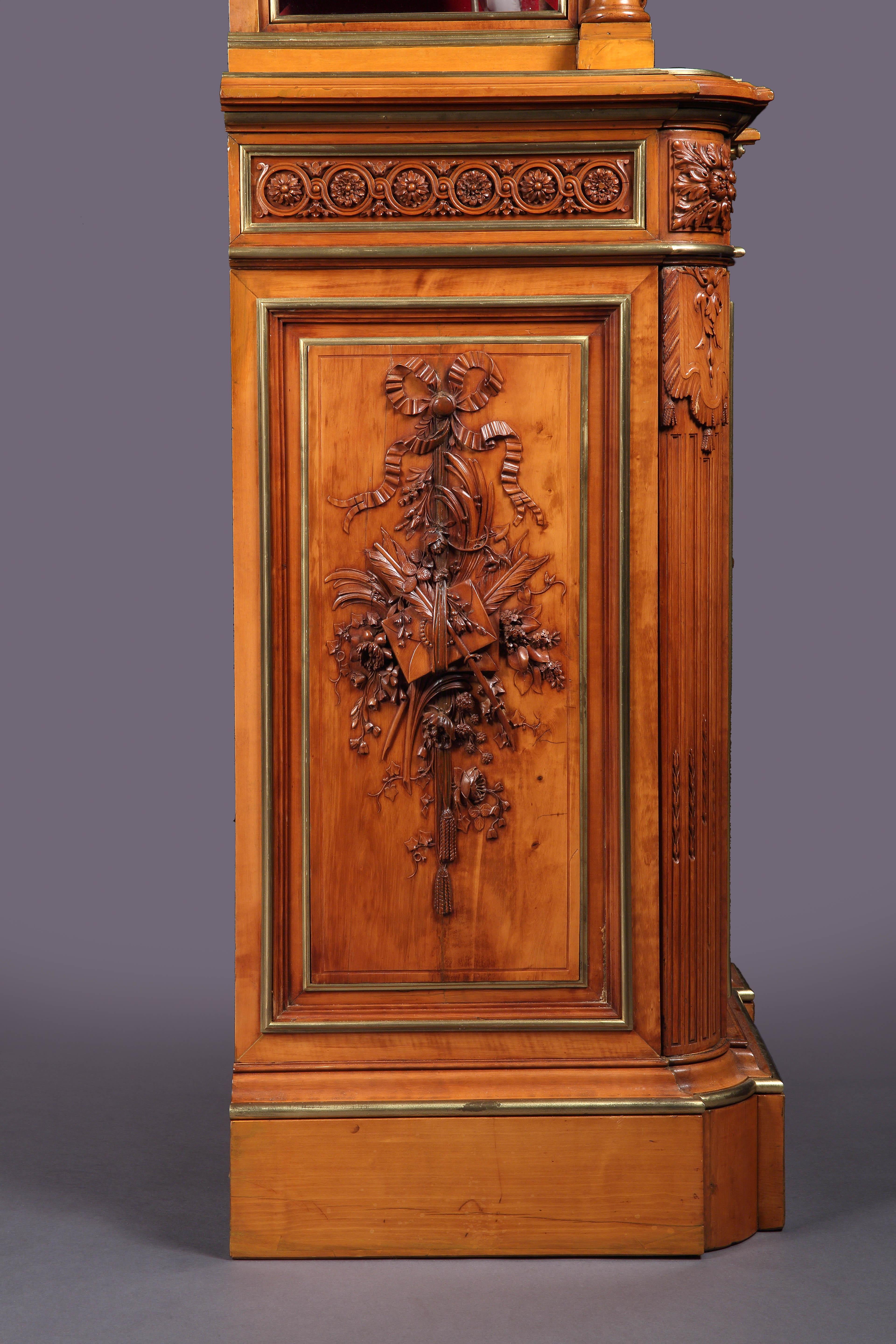 Napoleon III Extraordinary 19th Century Carved Cabinet by Maison Guéret of Paris For Sale