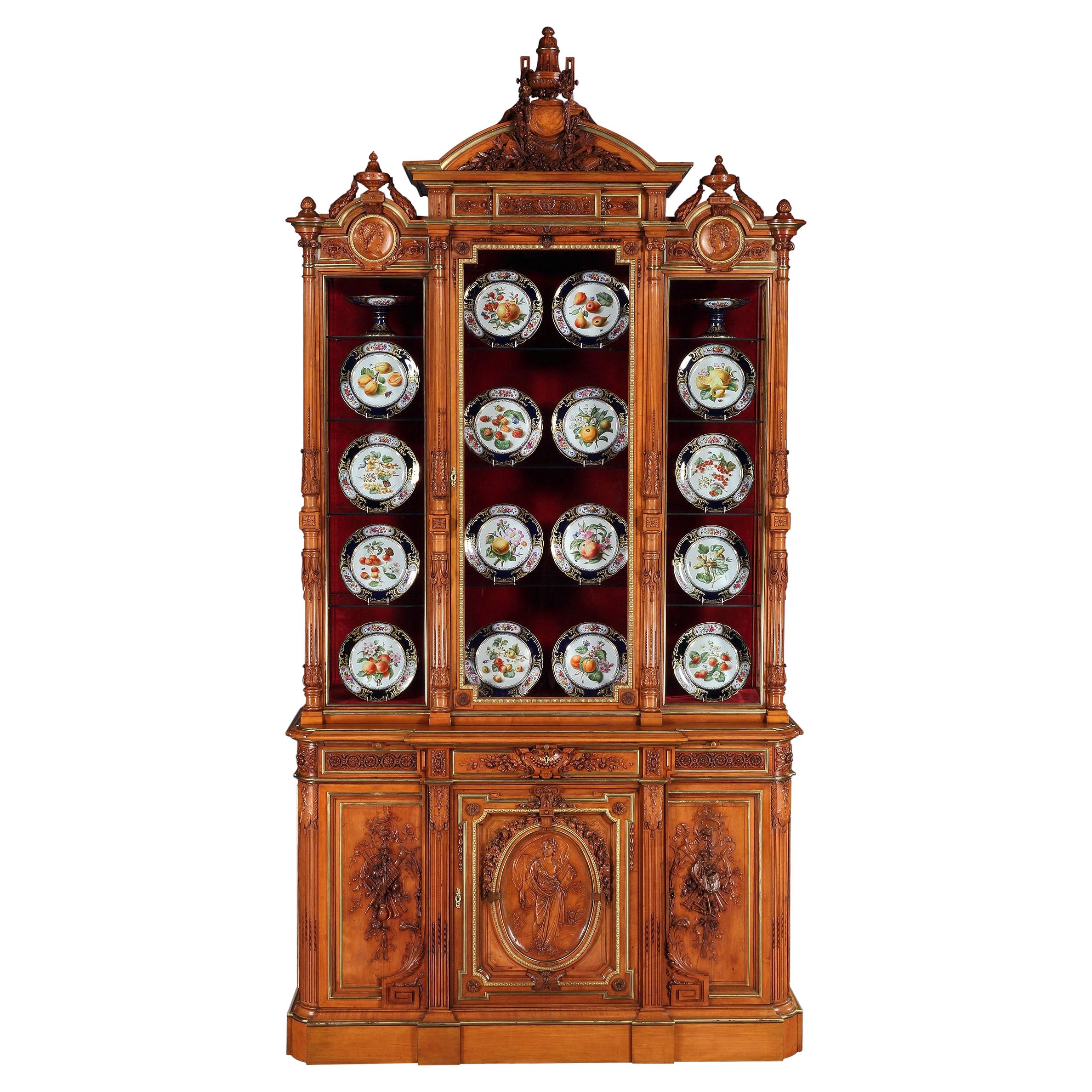 Extraordinary 19th Century Carved Cabinet by Maison Guéret of Paris