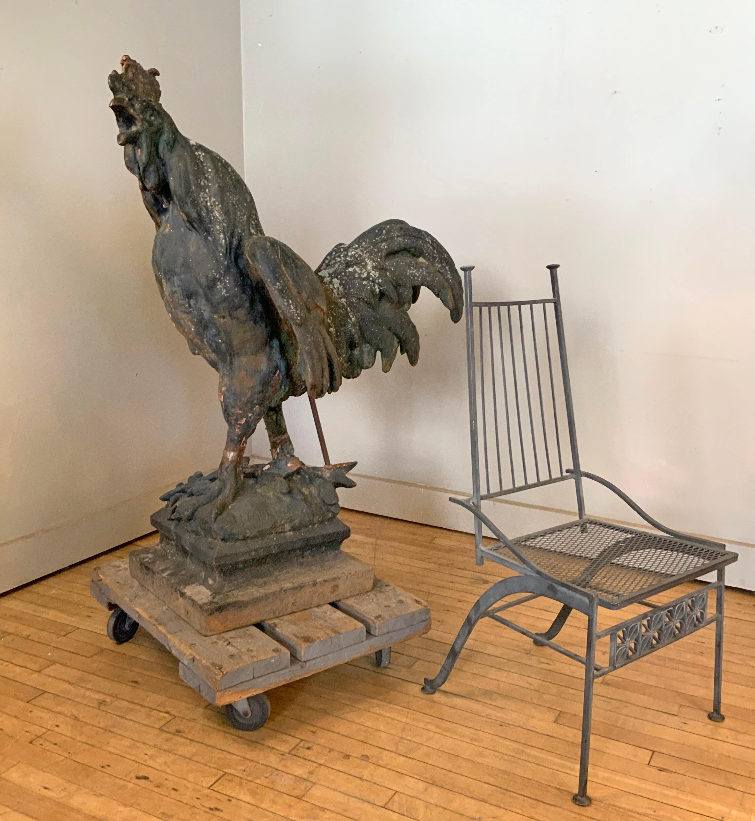 Extraordinary 19th Century French Iron Rooster Sculpture 10