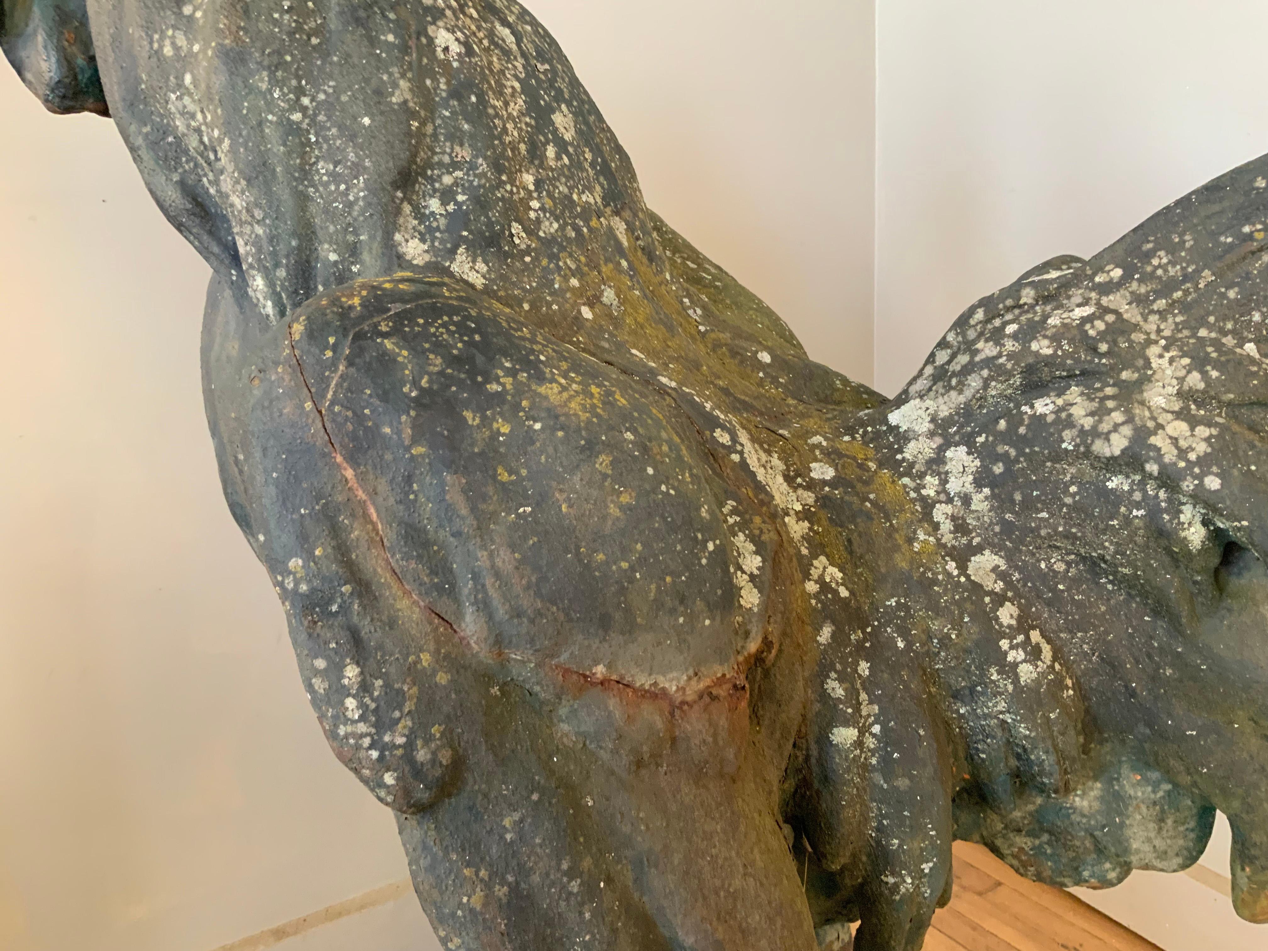 Extraordinary 19th Century French Iron Rooster Sculpture 1