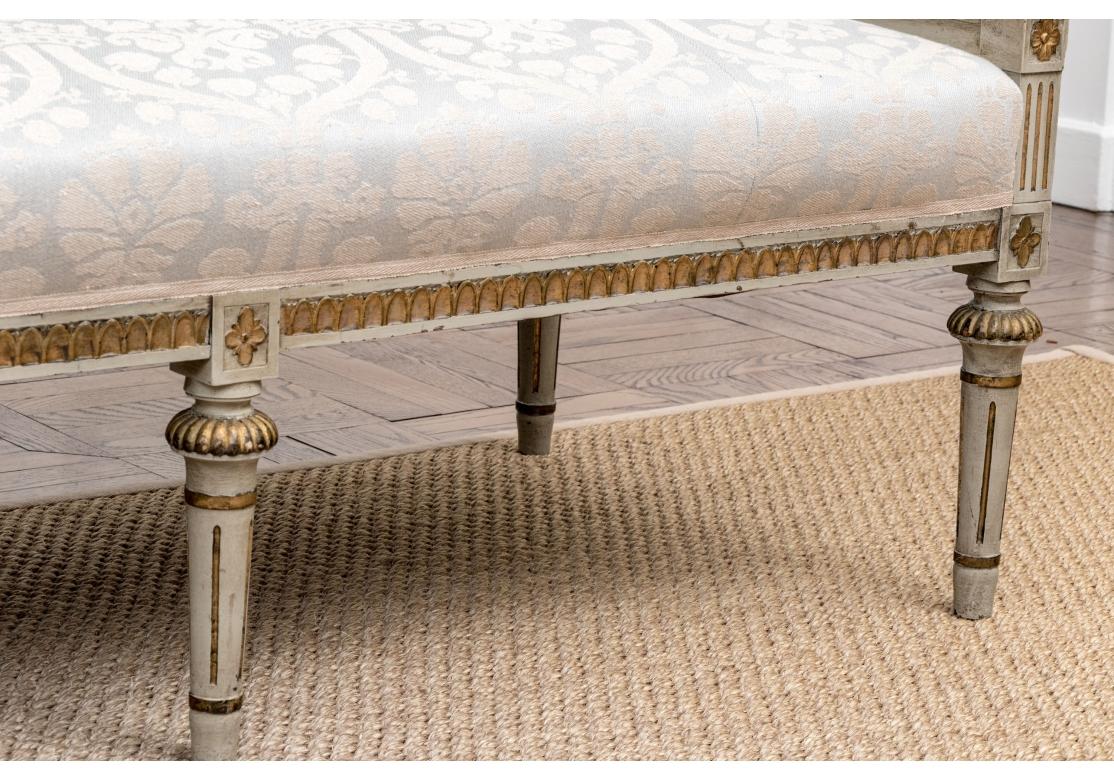 Extraordinary 19th Century Gustavian Paint Decorated And Gilt Sofa For Sale 5