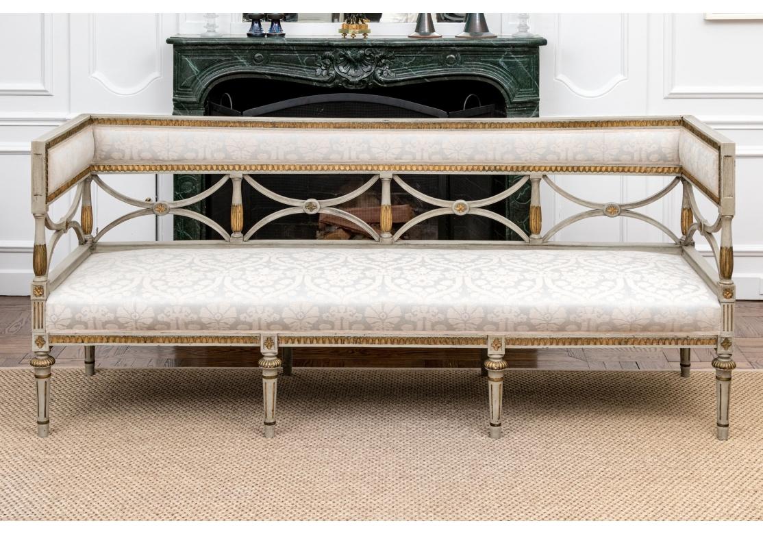 Extraordinary 19th Century Gustavian Paint Decorated And Gilt Sofa For Sale 2