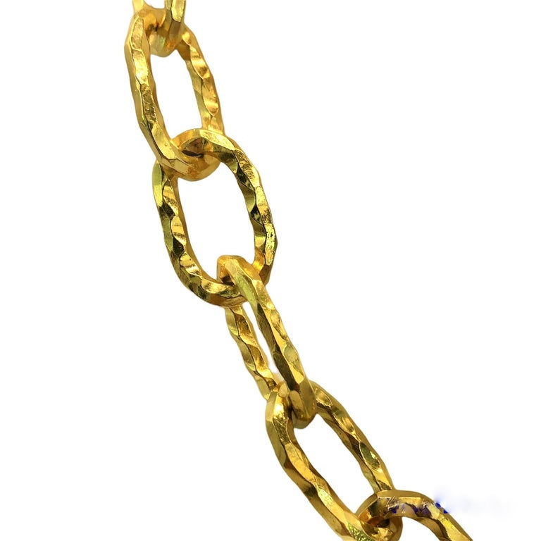 Extraordinary 22K Yellow Gold Long Chain by Jean Mahie at 1stDibs