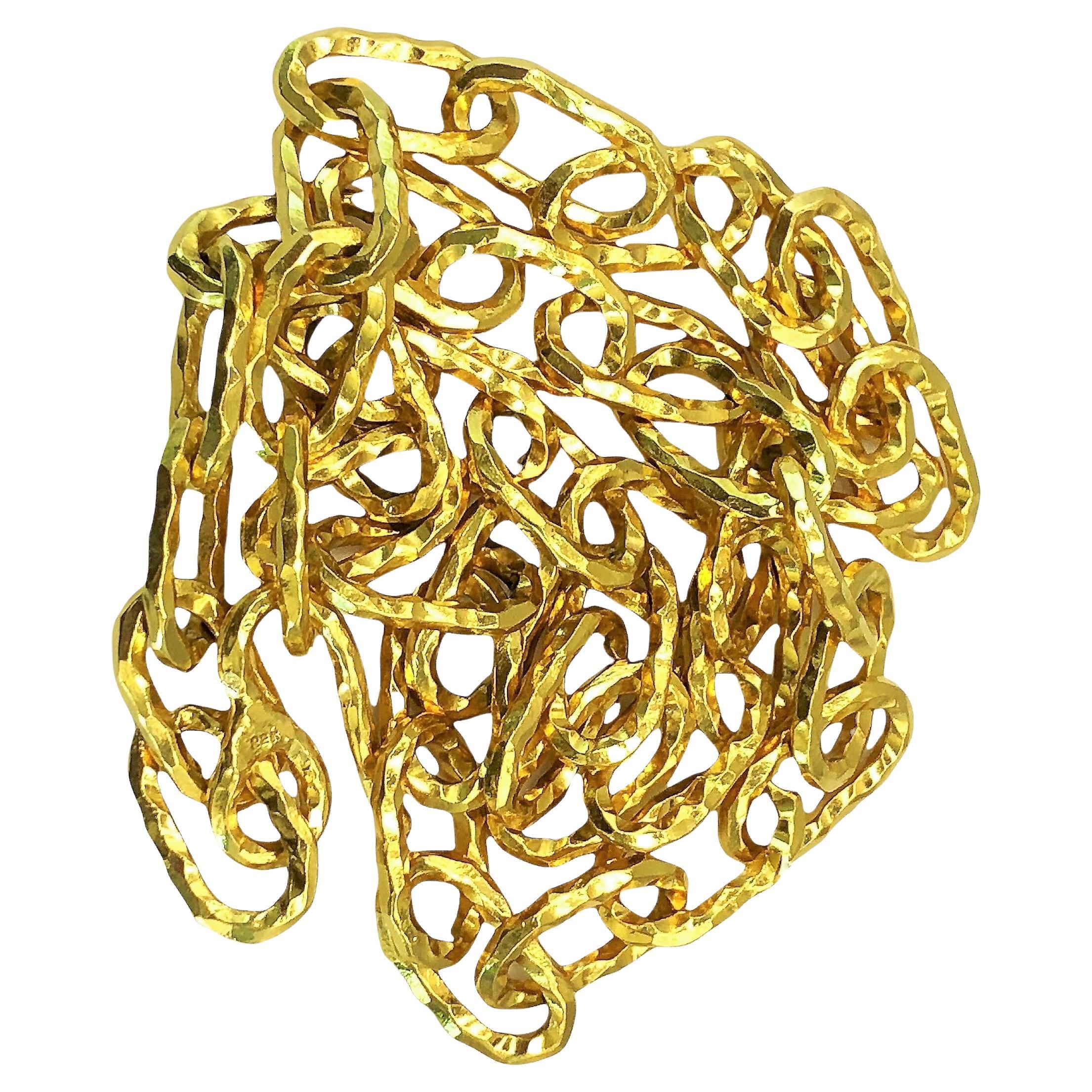22k gold long chain