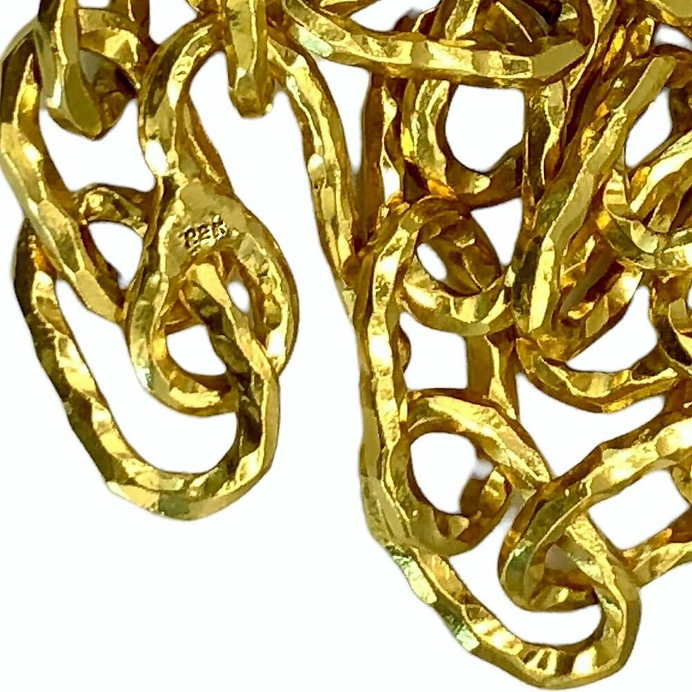 Extraordinary 22K Yellow Gold Long Chain by Jean Mahie In Good Condition In Palm Beach, FL