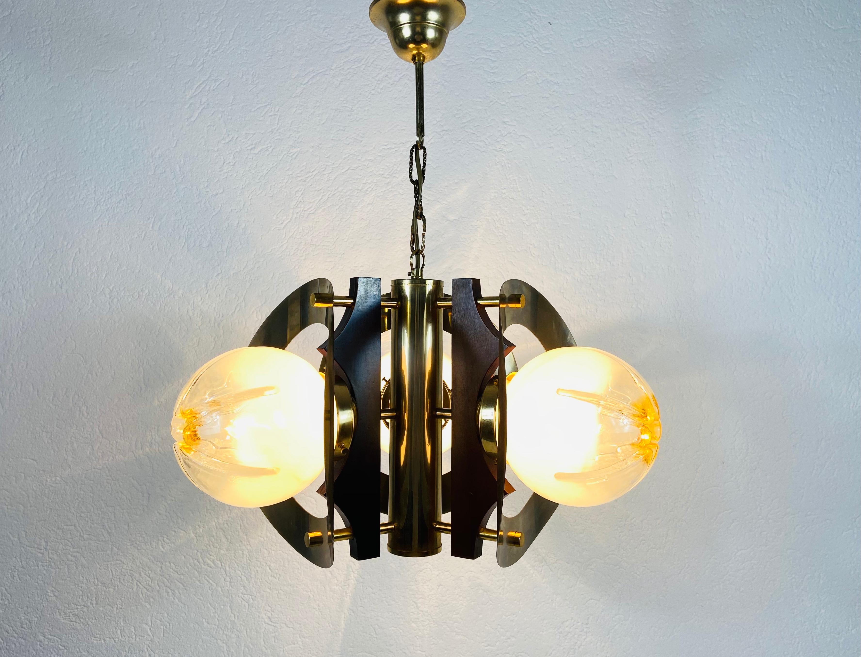 Extraordinary Aluminium and Murano Glass Ceiling Light by Mazegga, 1970s, Italy For Sale 1