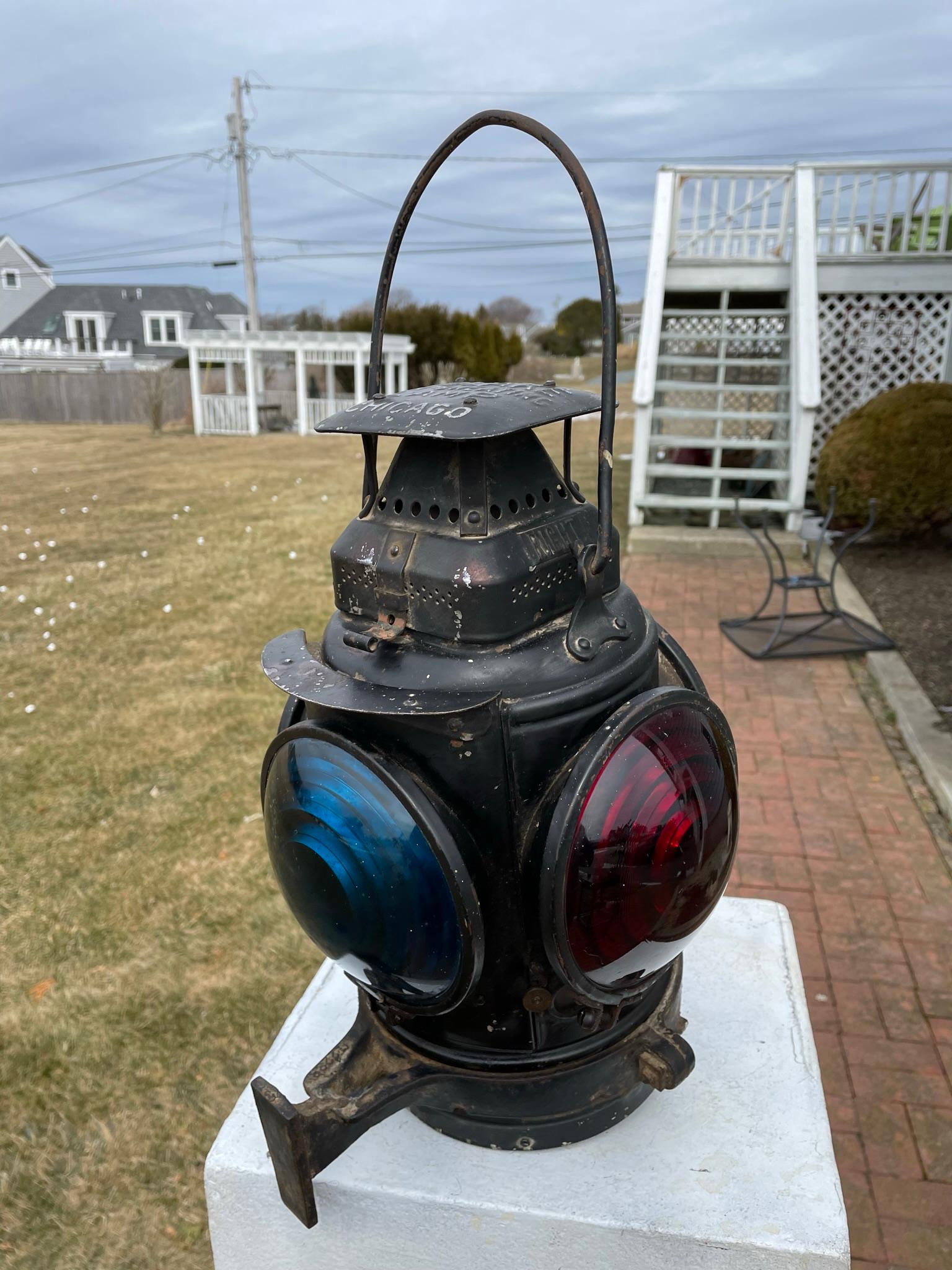 Extraordinary American Adlake Railroad Signal Lighting Lantern 7