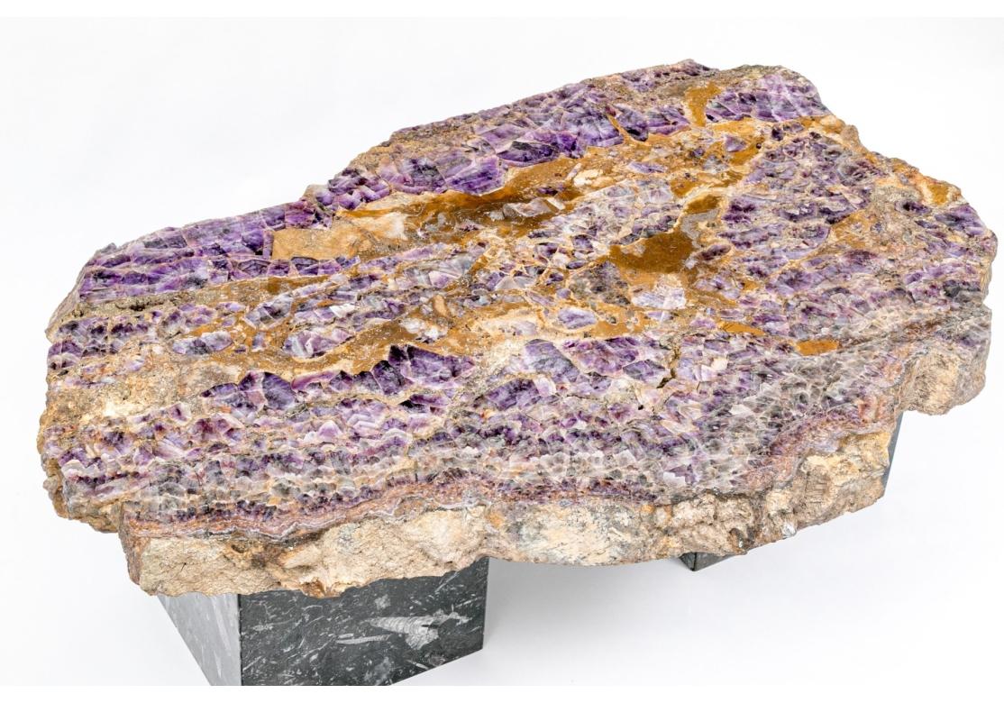 Extraordinary Amethyst Slab Top Cocktail Table Prov: Collier Gwin Gallery For Sale 7