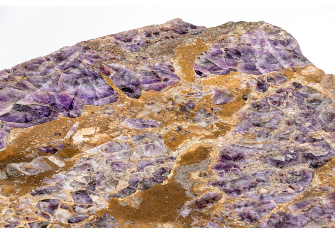 Polished Extraordinary Amethyst Slab Top Cocktail Table Prov: Collier Gwin Gallery For Sale