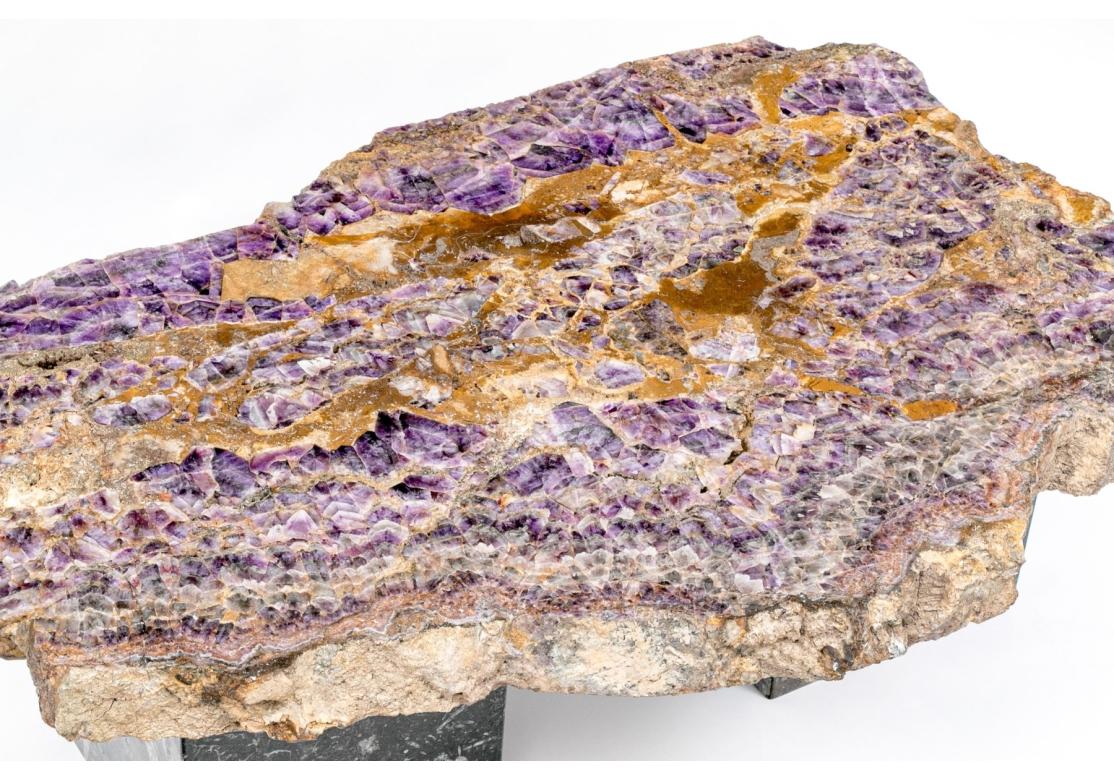 Extraordinary Amethyst Slab Top Cocktail Table Prov: Collier Gwin Gallery In Good Condition For Sale In Bridgeport, CT