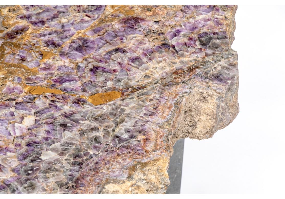 20th Century Extraordinary Amethyst Slab Top Cocktail Table Prov: Collier Gwin Gallery For Sale