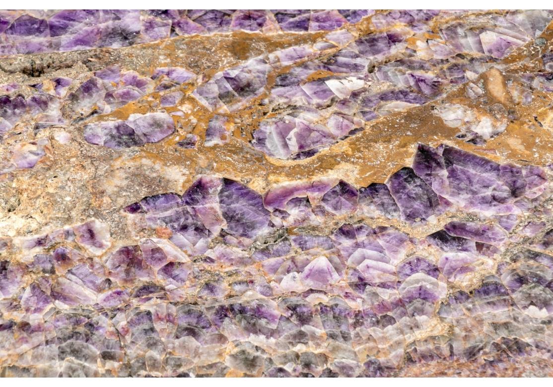 Stone Extraordinary Amethyst Slab Top Cocktail Table Prov: Collier Gwin Gallery For Sale