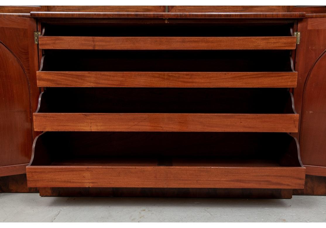 Extraordinary And Monumental Antique Mahogany Bookcase Breakfront For Sale 4