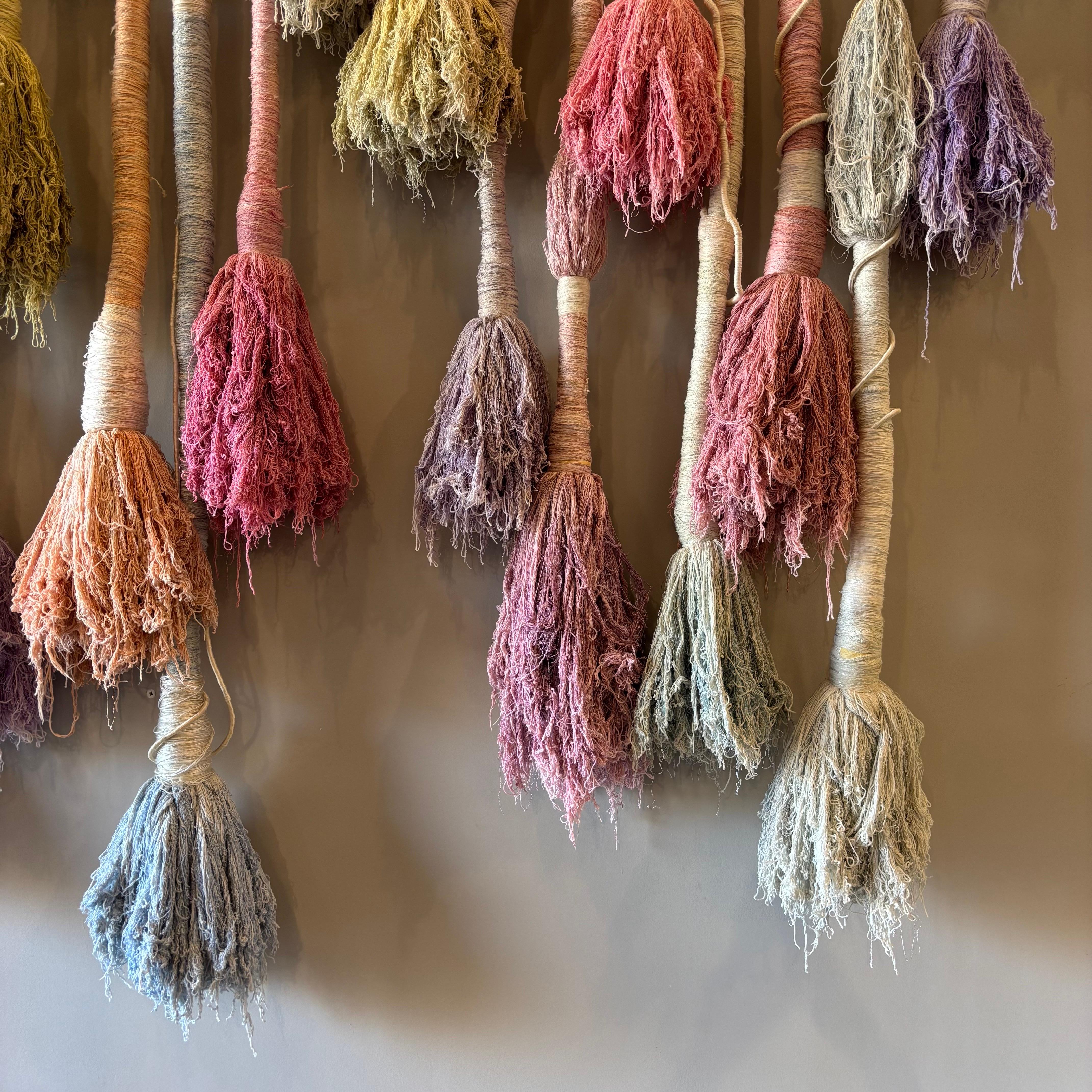 Yarn Magnificent and Monumental Wall Sculpture by Bruce Bierman, Over 12 Feet Long For Sale