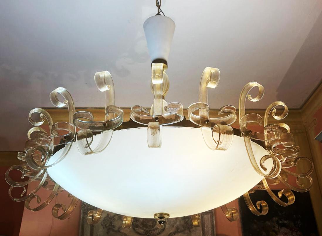 Extraordinary and unique Murano chandelier, 1950s 5