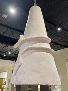 Extraordinary and Whimsical Serpent Plaster Cone Pendant Light