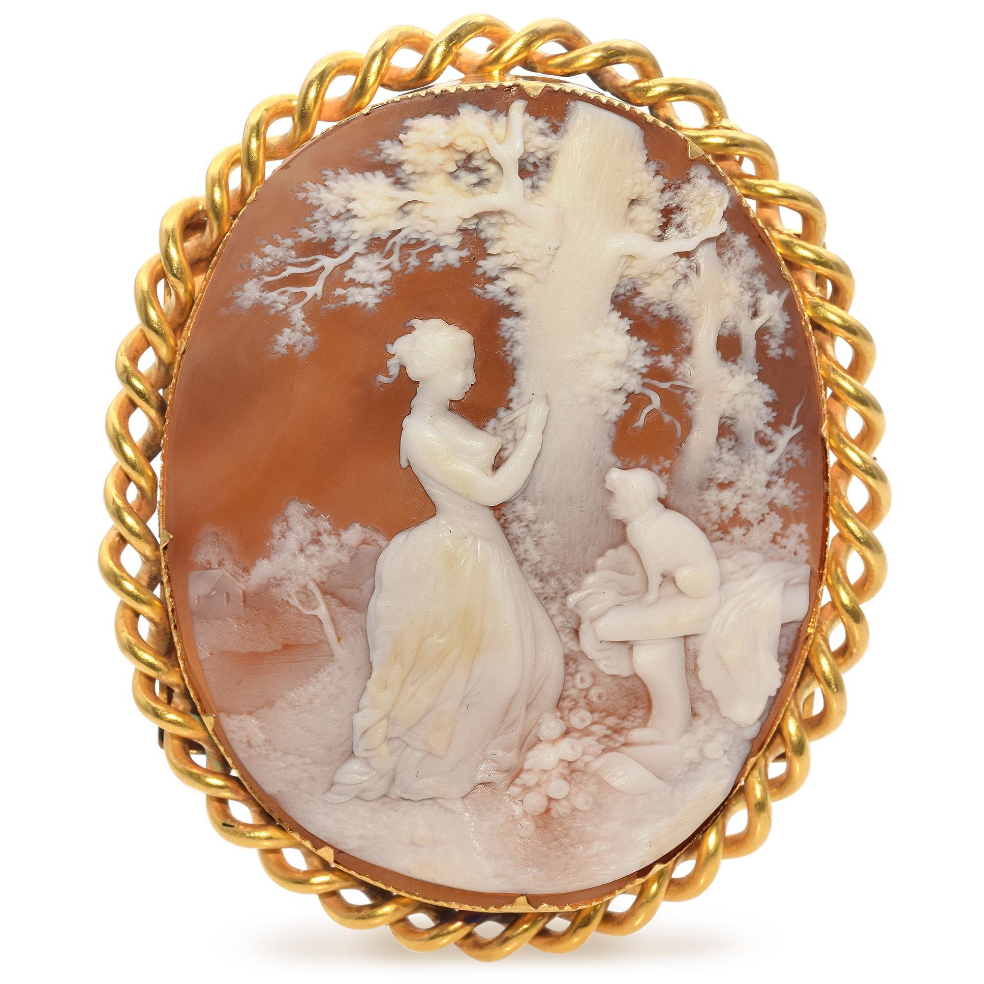 Victorian Extraordinary Antique 18k Yellow Gold Convertible Cameo Bracelet For Sale