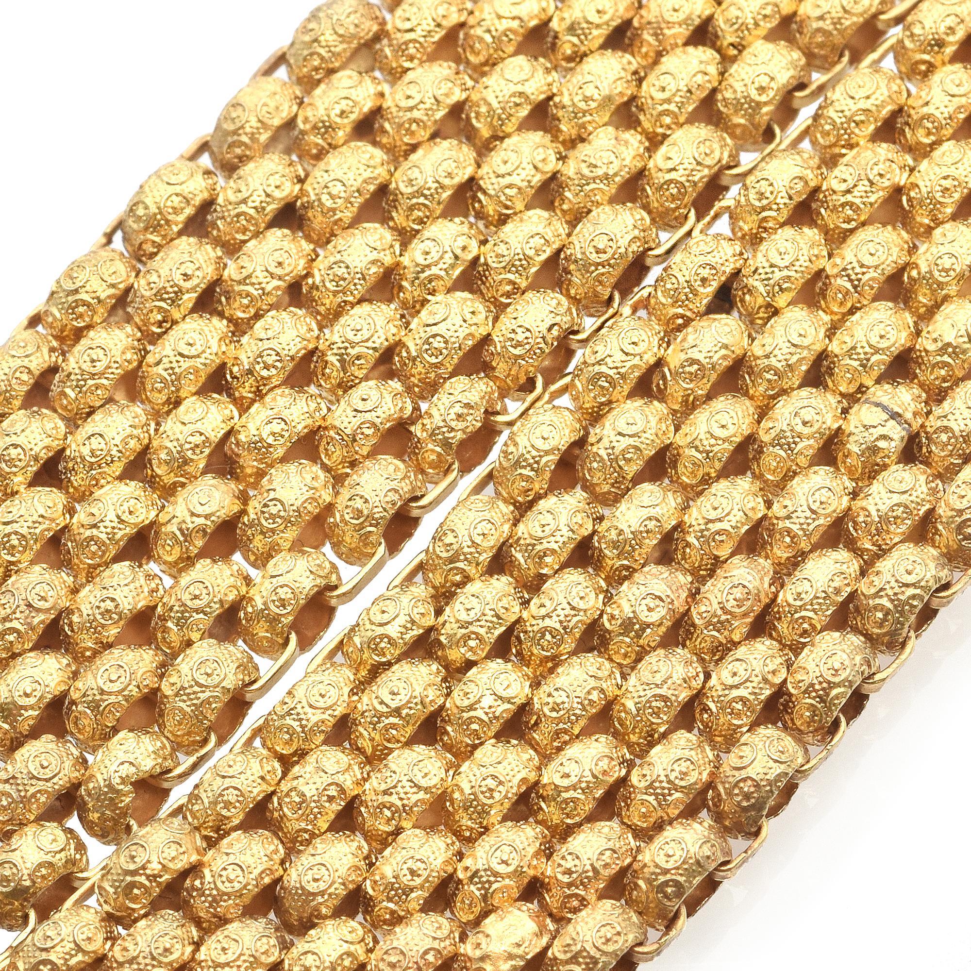 Extraordinary Antique 18k Yellow Gold Convertible Cameo Bracelet For Sale 2