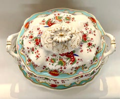 Extraordinary Antique English Worcester Porcelain Jabberwocky Soup Tureen