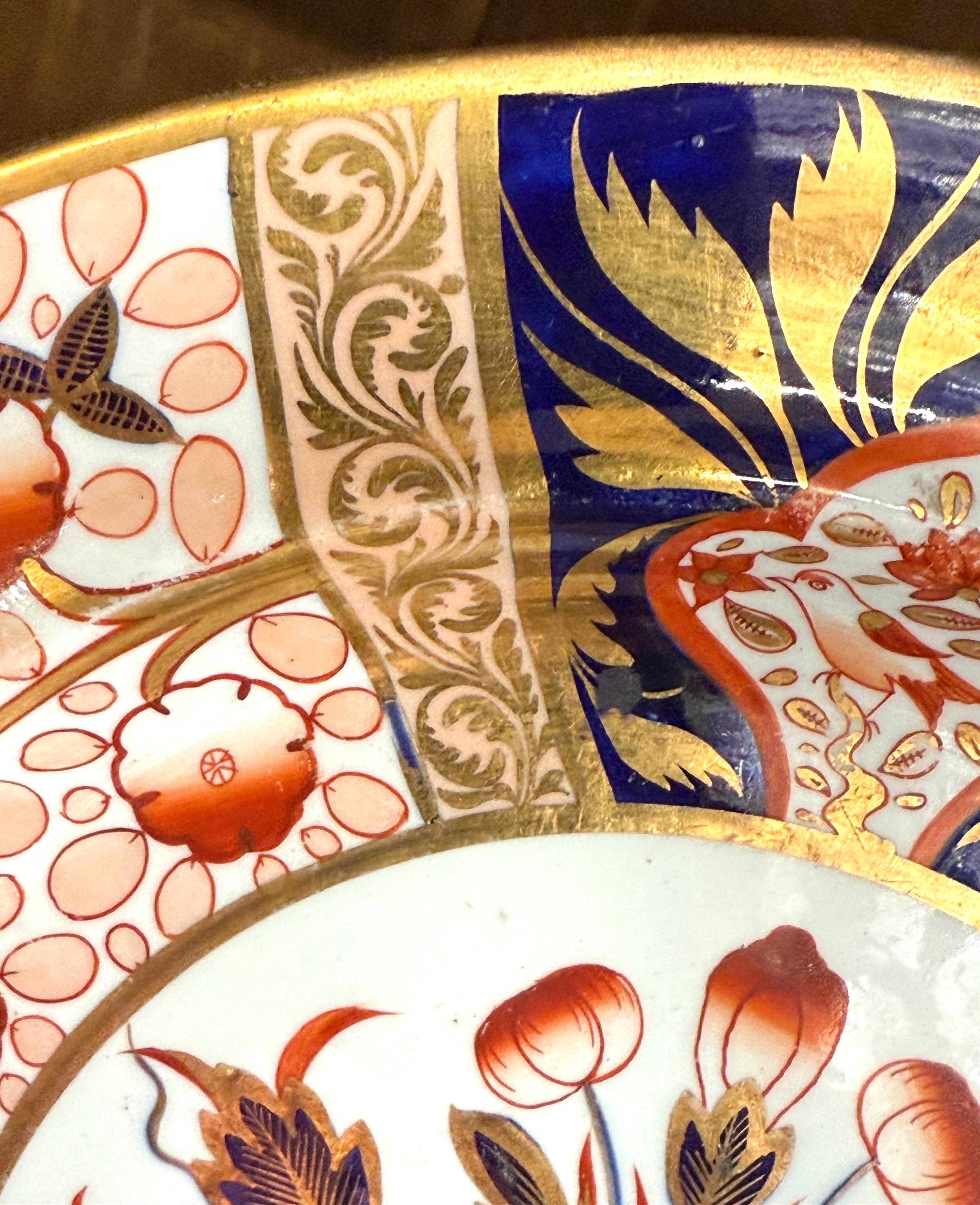 Inglese Straordinario piatto da armadio Imari antico inglese Spode in pietra di ferro altamente dorato in vendita