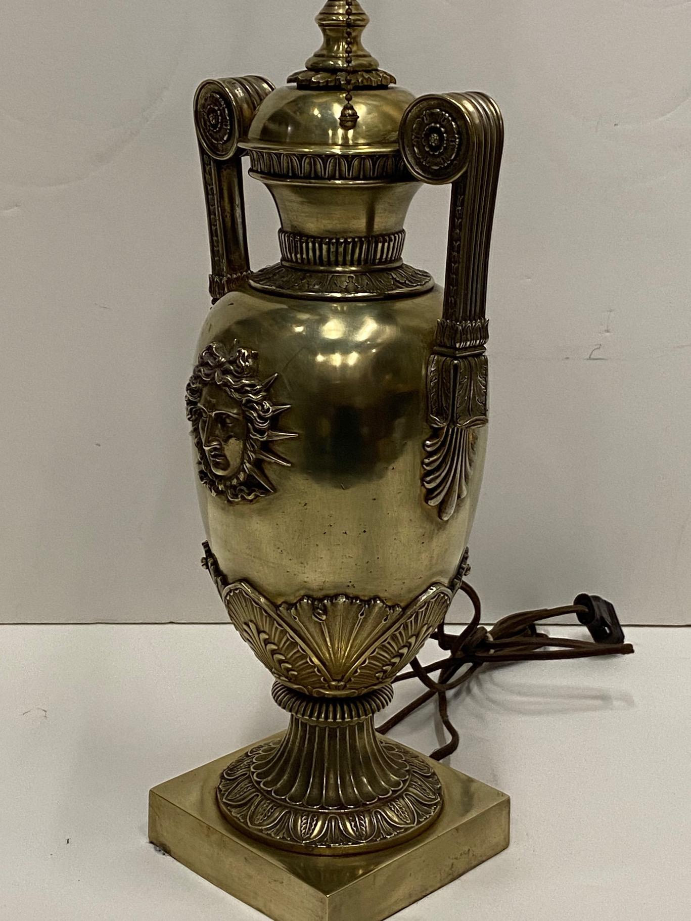 Extraordinary Antique French Cast Bronze Table Lamp 5