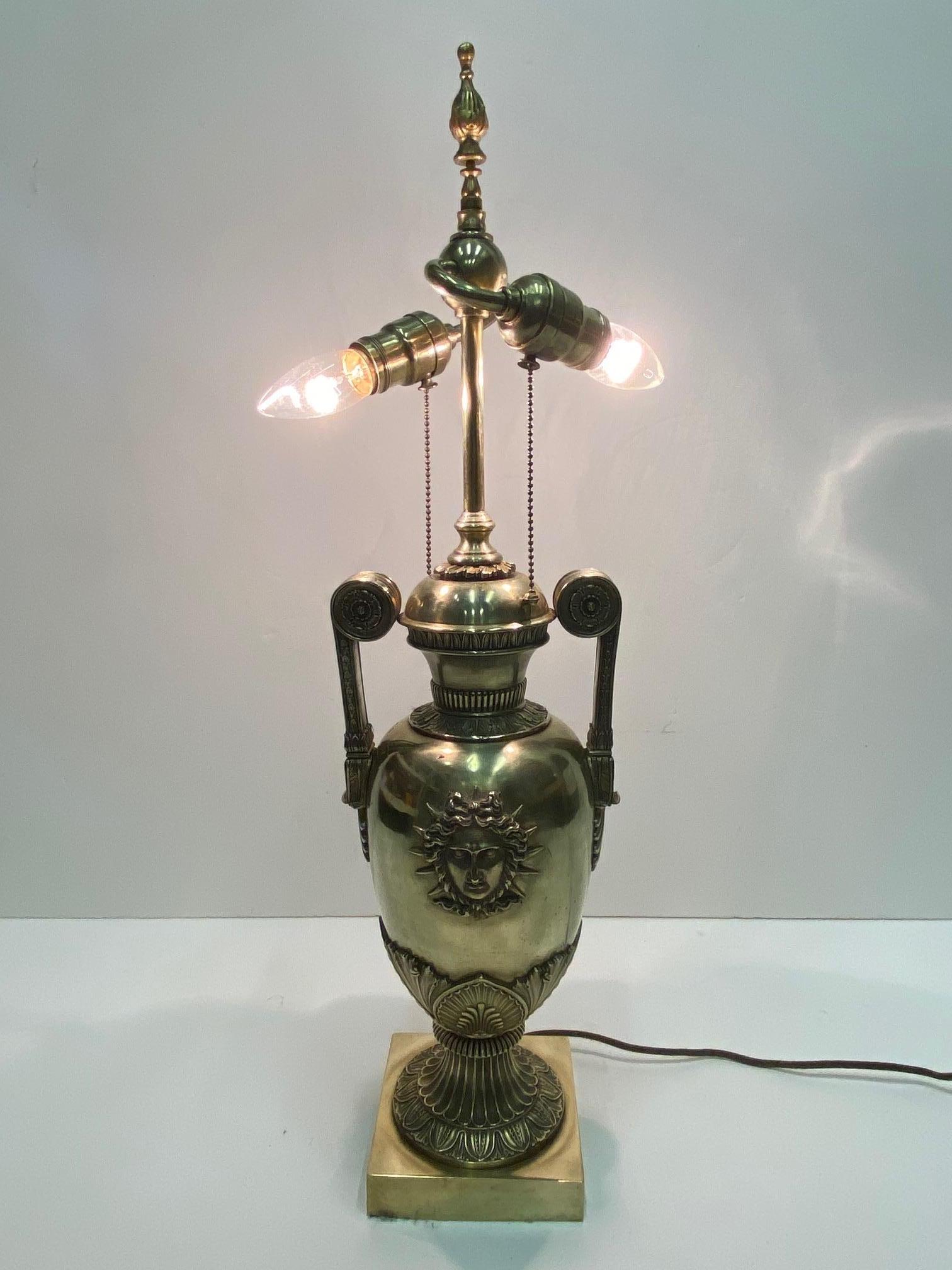 Early 20th Century Extraordinary Antique French Cast Bronze Table Lamp
