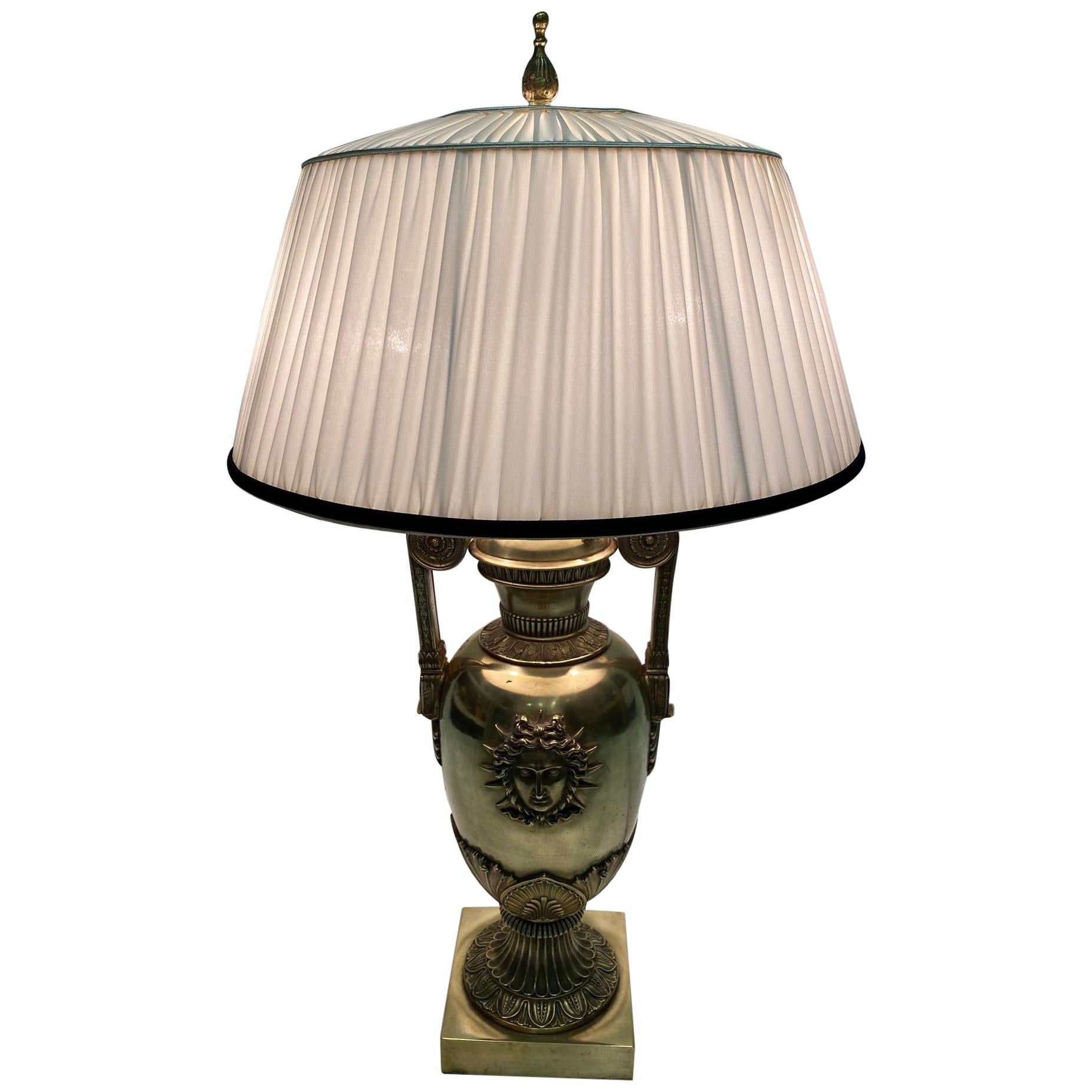 Extraordinary Antique French Cast Bronze Table Lamp