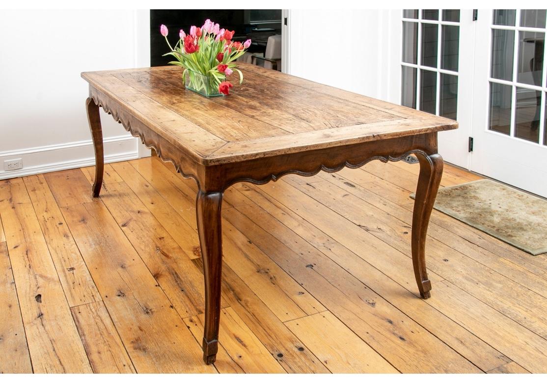Extraordinary Antique French Country Farm Table In Distressed Condition In Bridgeport, CT