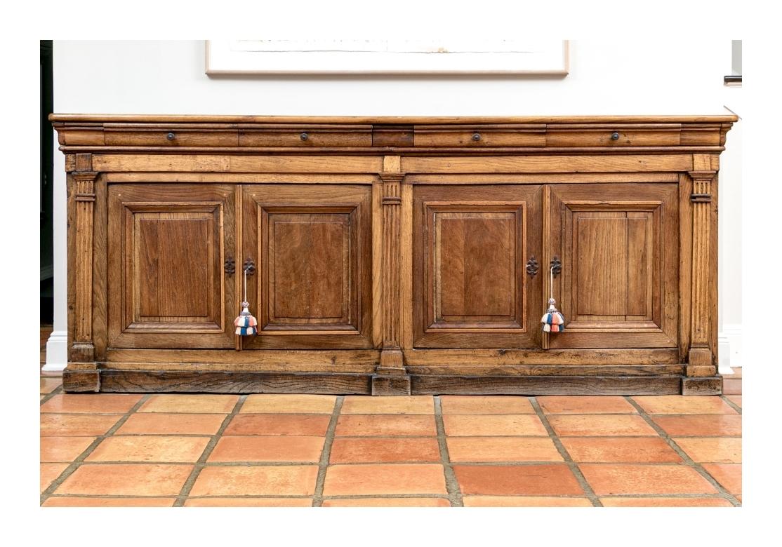 Extraordinary Antique French Oak Enfilade Cabinet 12