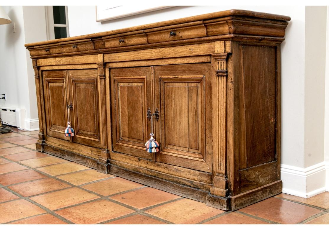 19th Century Extraordinary Antique French Oak Enfilade Cabinet