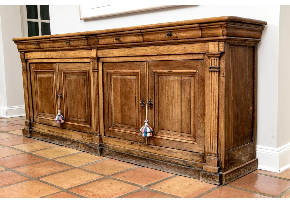 Extraordinary Antique French Oak Enfilade Cabinet 1