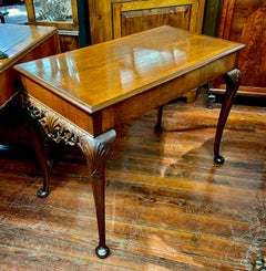 Extraordinary Antique Georgian Revival Irish Chippendale Carved Walnut Console